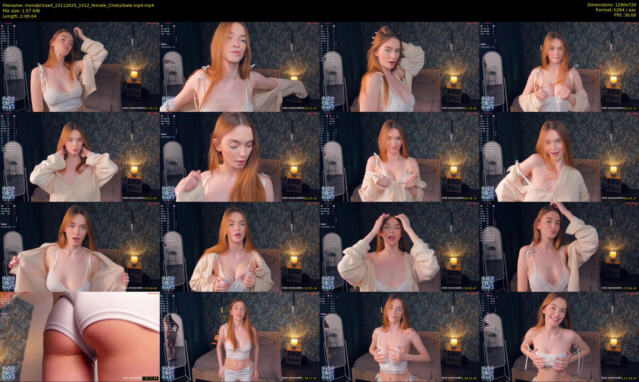 monabrickell — 121 minute Chaturbate female cam show recording, 720p, Nov 23, 2025