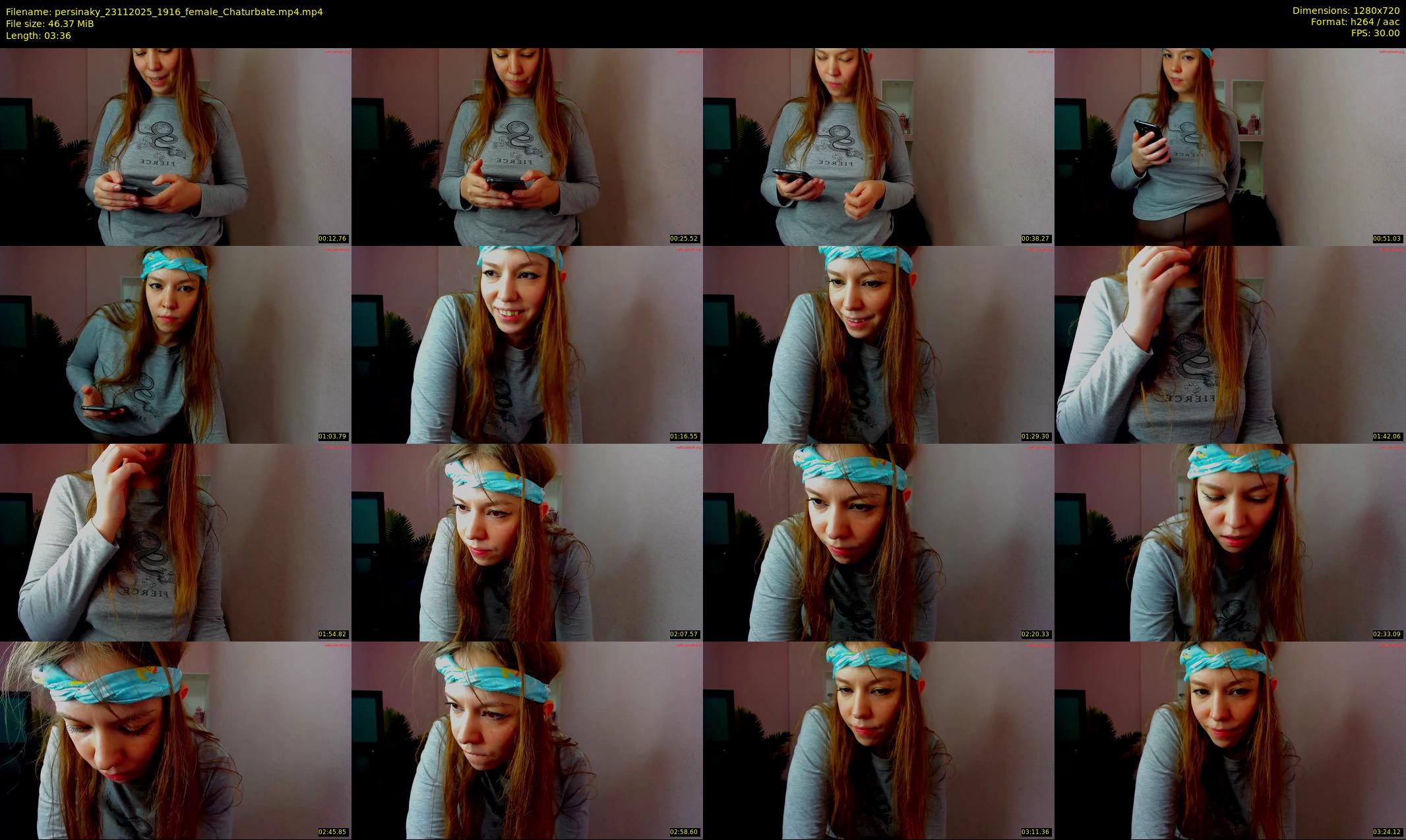 persinaky — 4 minute Chaturbate female cam show recording, 720p, Nov 23, 2025