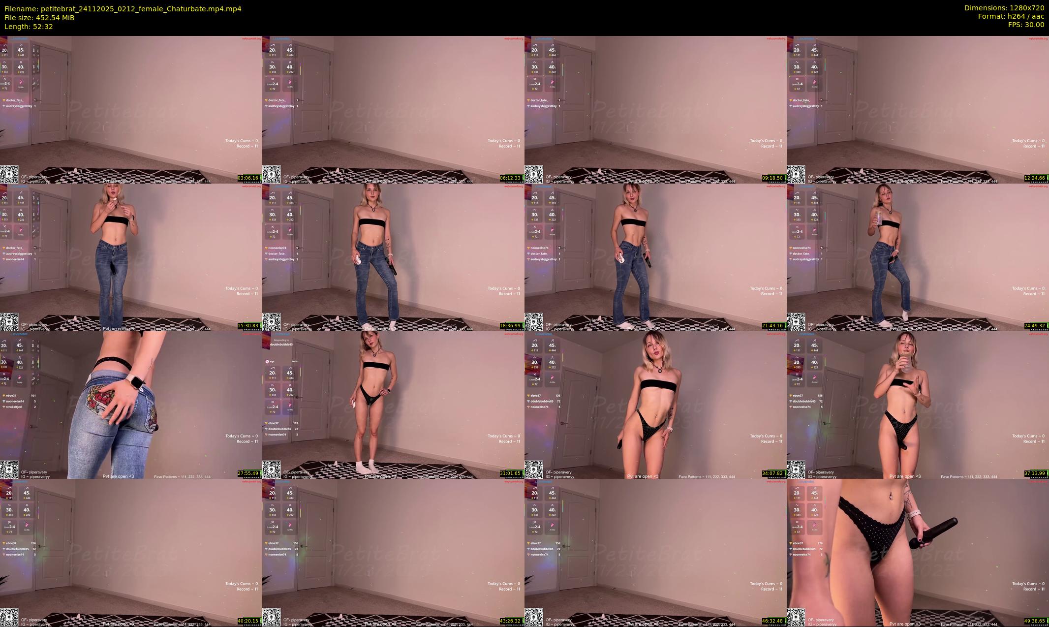 petitebrat — 53 minute Chaturbate female cam show recording, 720p, Nov 24, 2025