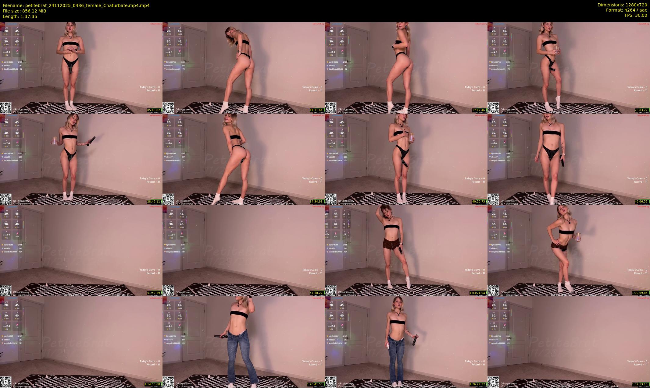 petitebrat — 98 minute Chaturbate female cam show recording, 720p, Nov 24, 2025