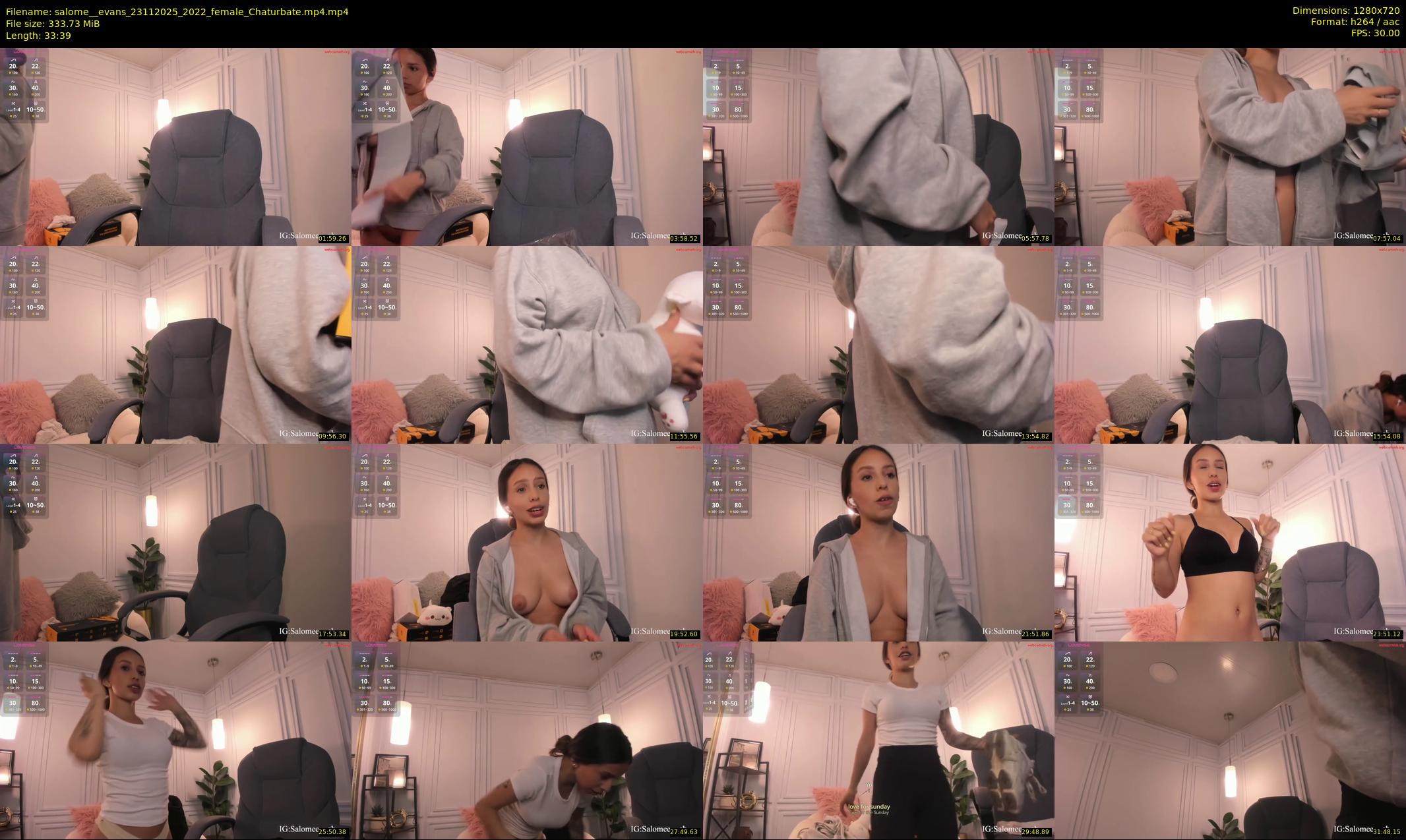 salome__evans — 34 minute Chaturbate female cam show recording, 720p, Nov 23, 2025