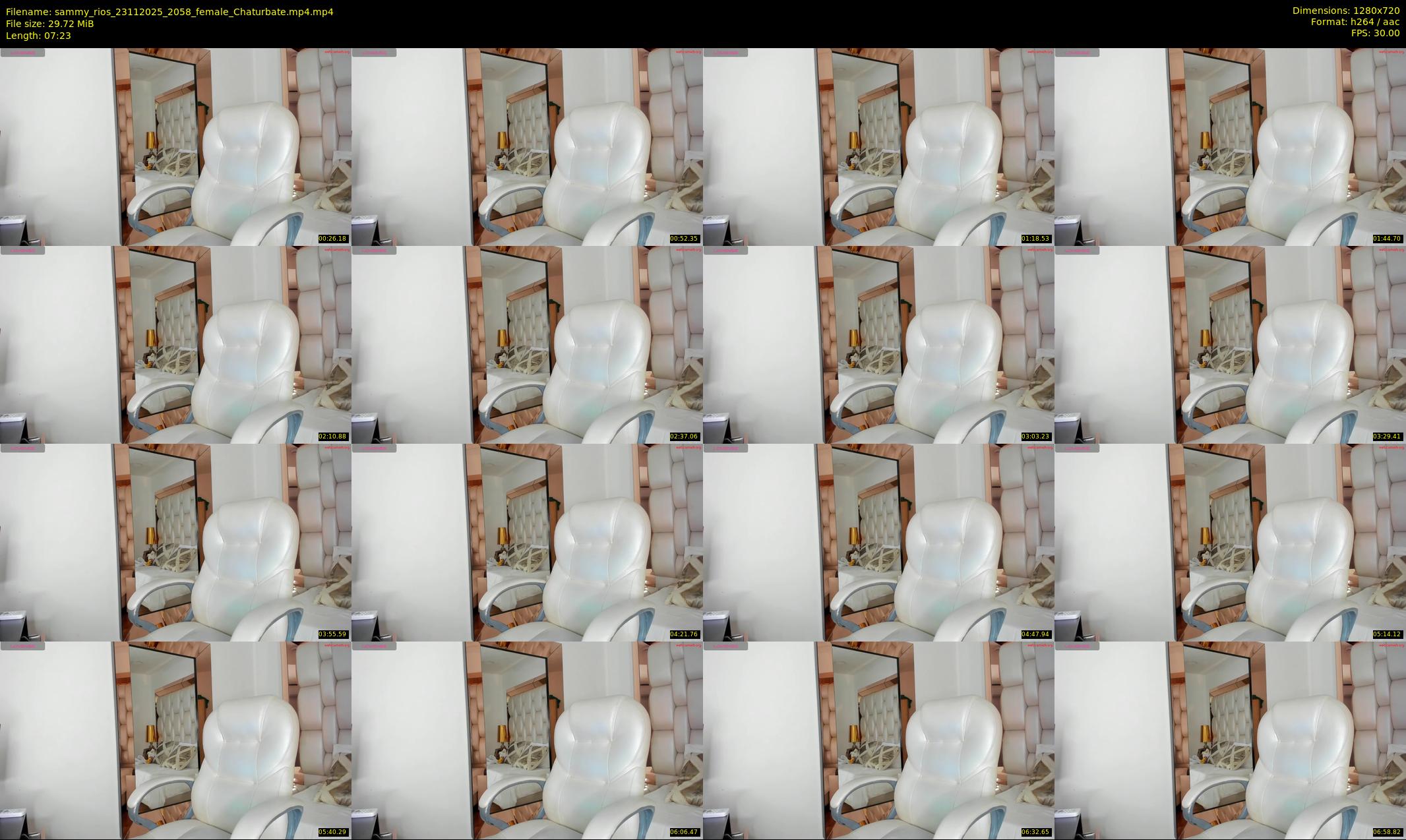 sammy_rios — 8 minute Chaturbate female cam show recording, 720p, Nov 23, 2025