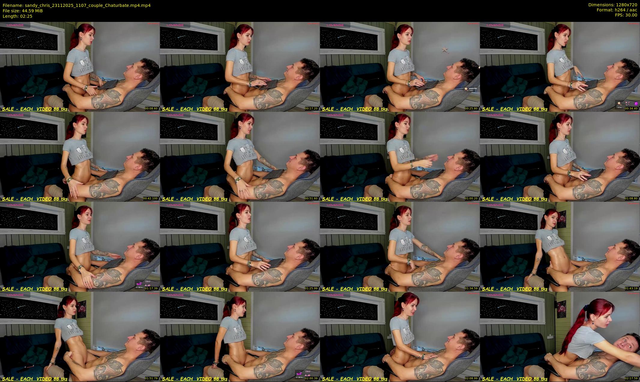 sandy_chris — 3 minute Chaturbate couple cam show recording, 720p, Nov 23, 2025