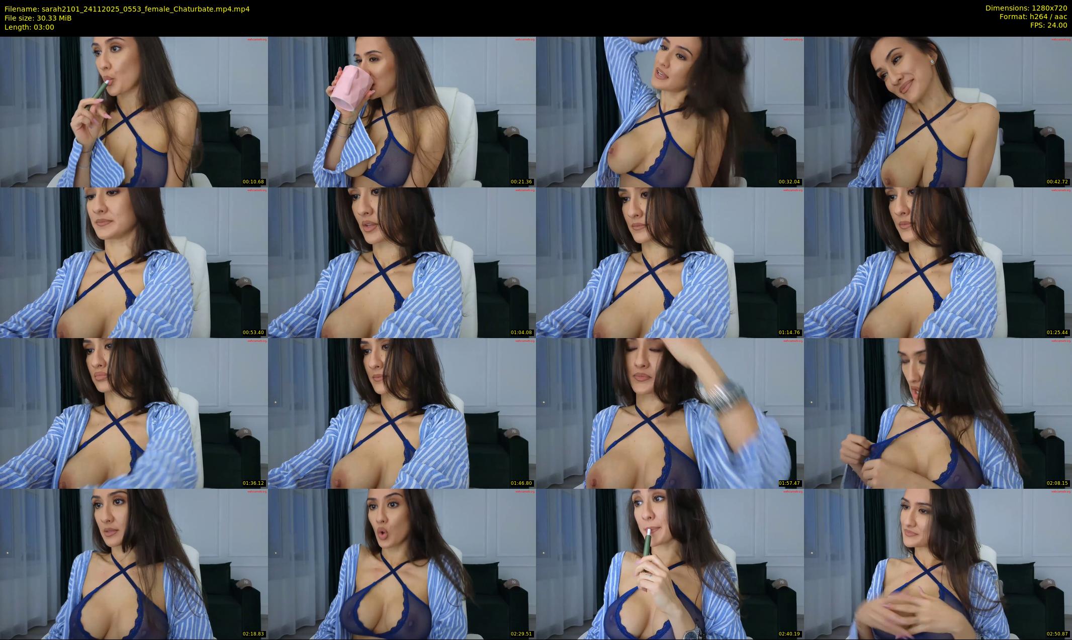 sarah2101 — 3 minute Chaturbate female cam show recording, 720p, Nov 24, 2025