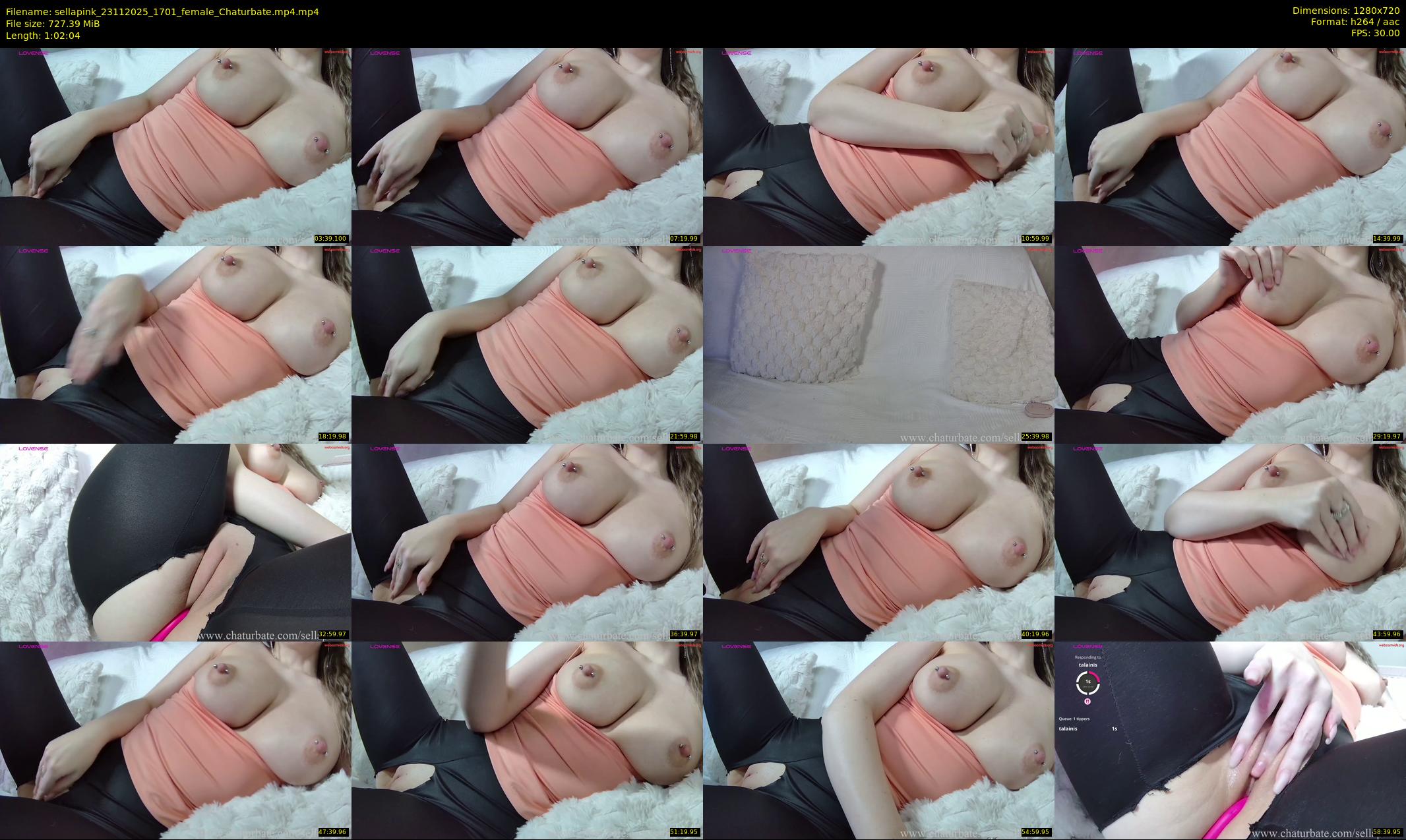 sellapink — 63 minute Chaturbate female cam show recording, 720p, Nov 23, 2025