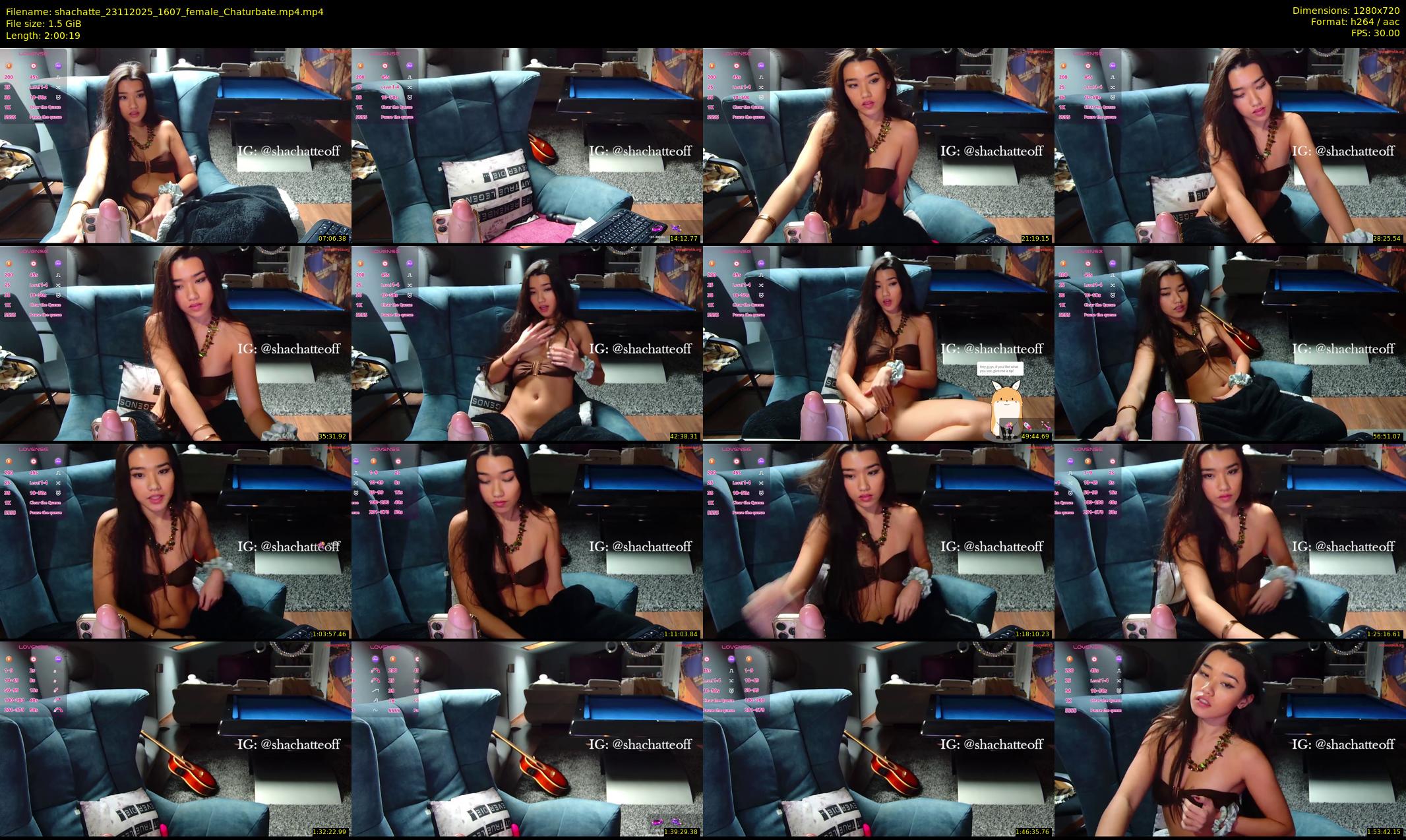 shachatte — 121 minute Chaturbate couple cam show recording, 720p, Nov 23, 2025