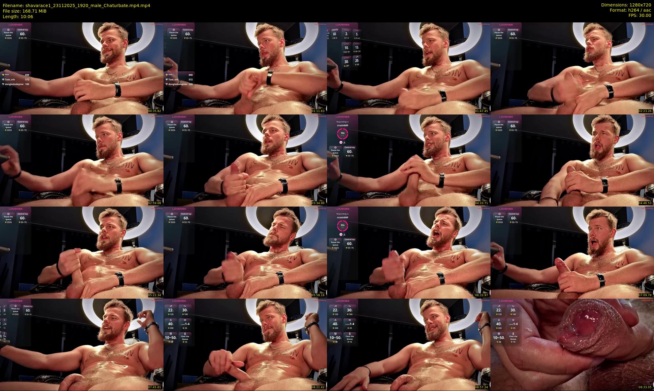 shavarace1 — 11 minute Chaturbate male cam show recording, 720p, Nov 23, 2025