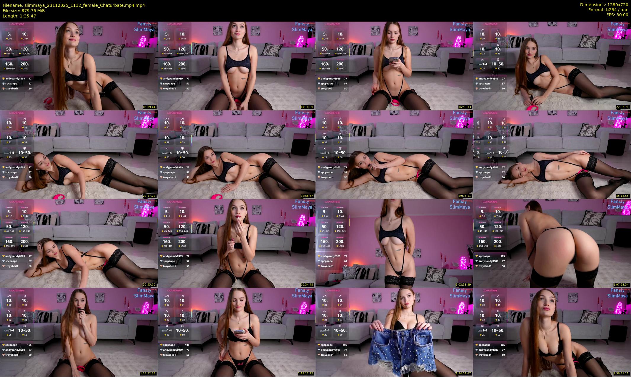 slimmaya — 96 minute Chaturbate female cam show recording, 720p, Nov 23, 2025