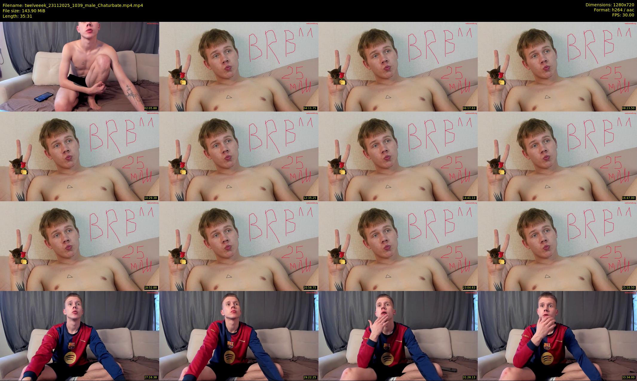 twelveeek — 36 minute Chaturbate male cam show recording, 720p, Nov 23, 2025