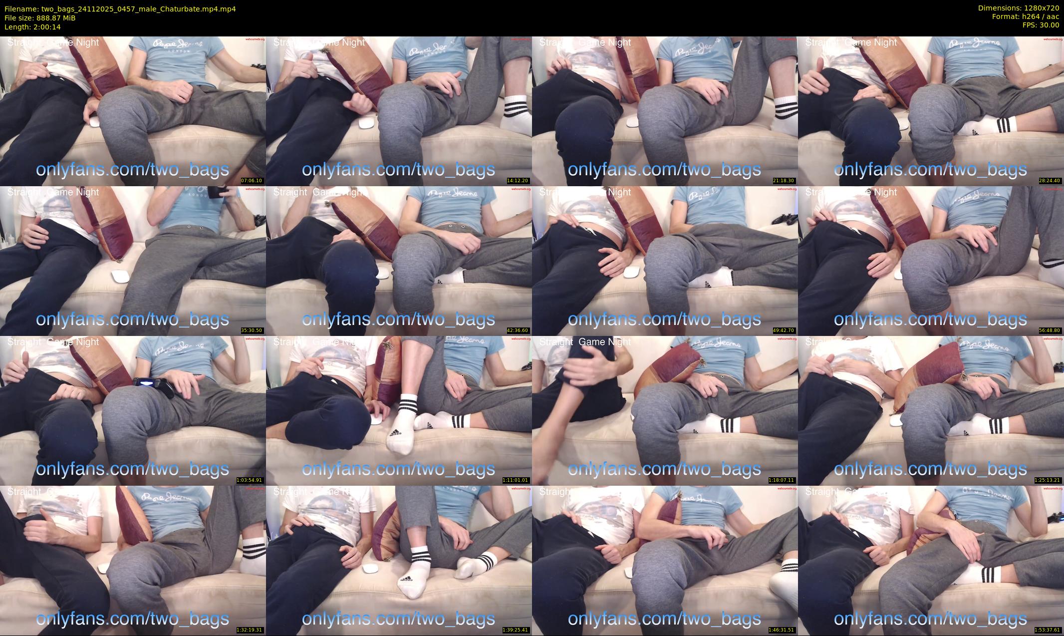 two_bags — 121 minute Chaturbate male cam show recording, 720p, Nov 24, 2025