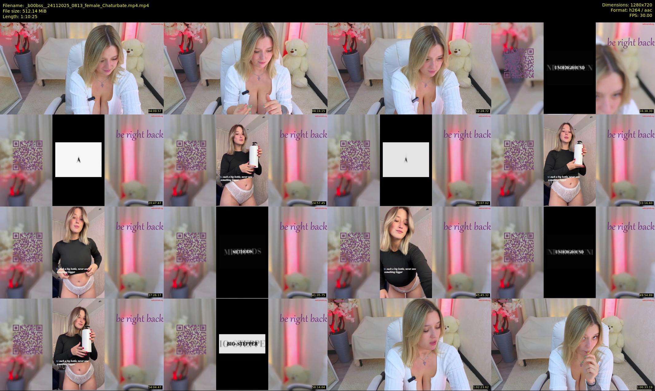 _b00bss_ — 71 minute Chaturbate female cam show recording, 720p, Nov 24, 2025