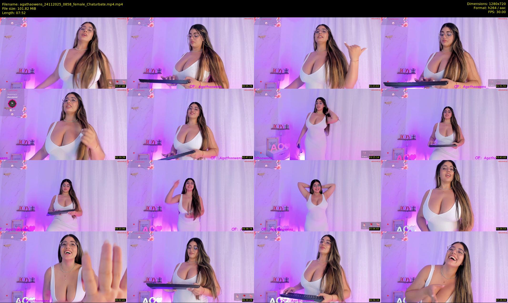agathaowens — 8 minute Chaturbate female cam show recording, 720p, Nov 24, 2025