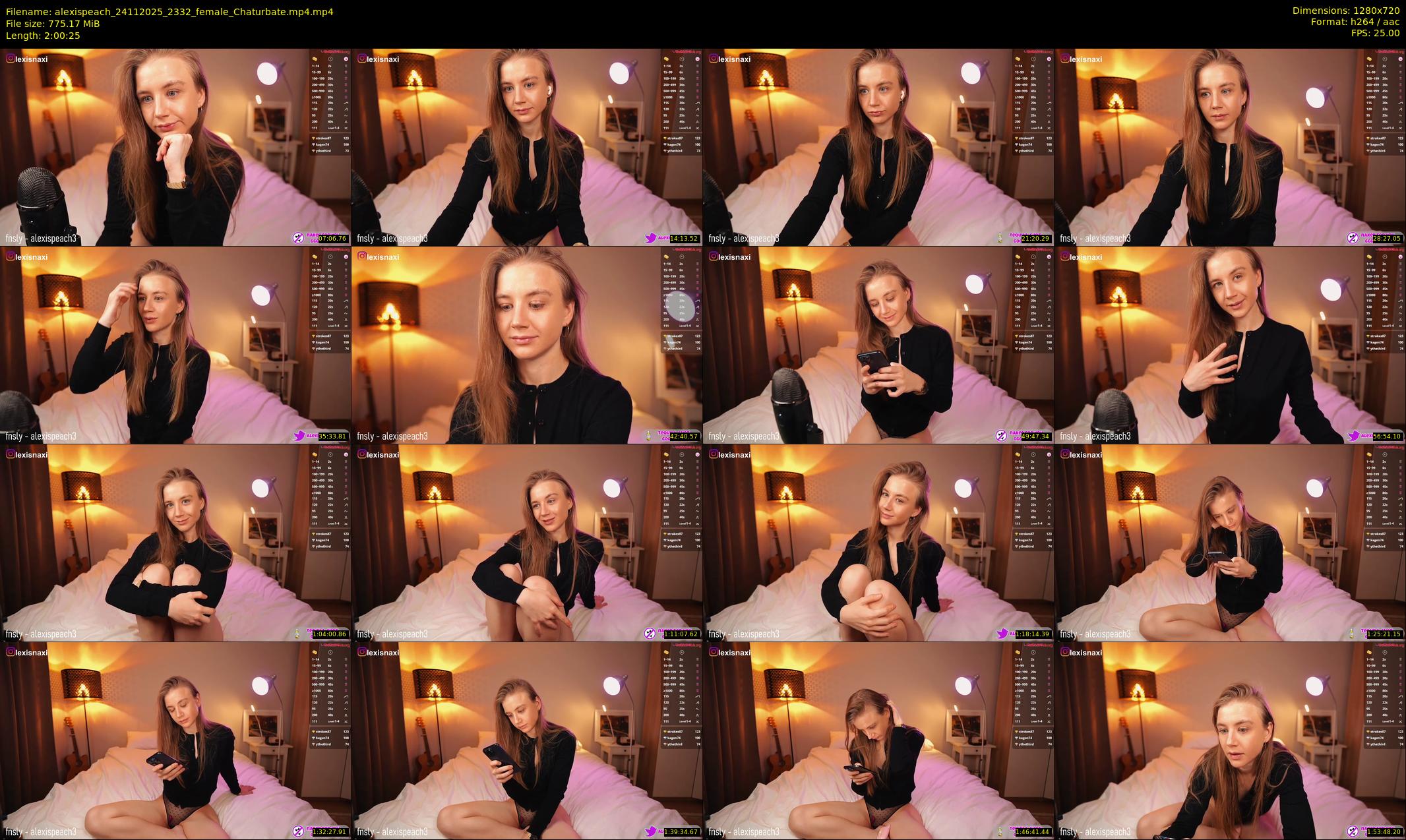 alexispeach — 121 minute Chaturbate female cam show recording, 720p, Nov 24, 2025