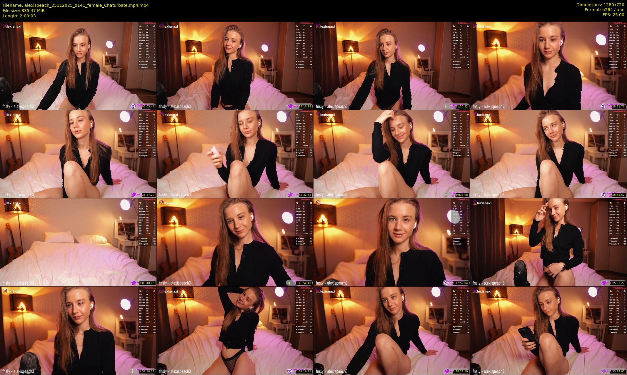 alexispeach — 121 minute Chaturbate female cam show recording, 720p, Nov 25, 2025