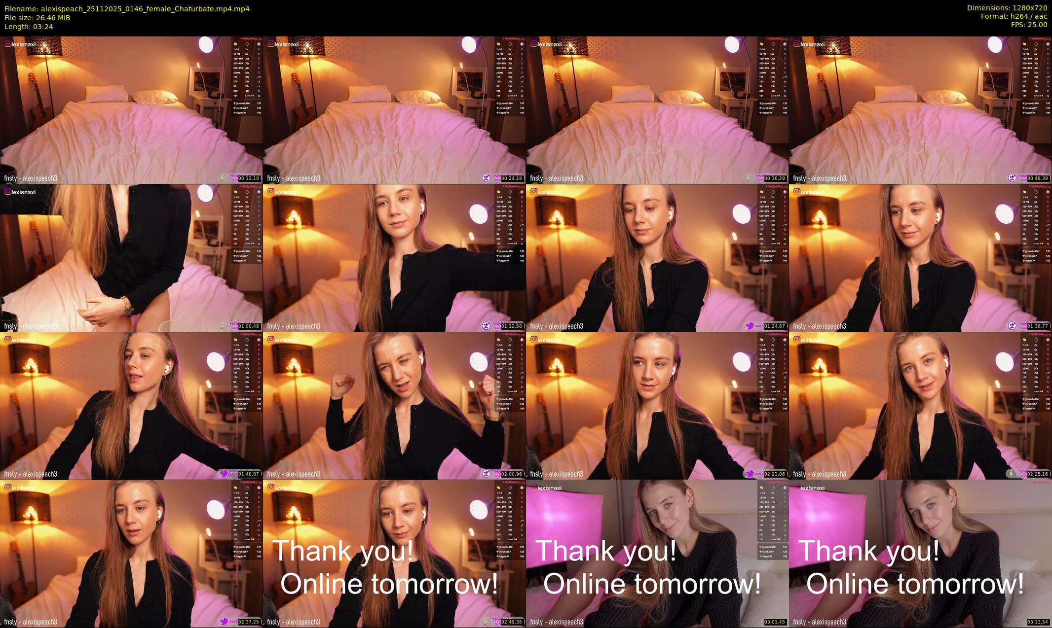 alexispeach — 4 minute Chaturbate female cam show recording, 720p, Nov 25, 2025