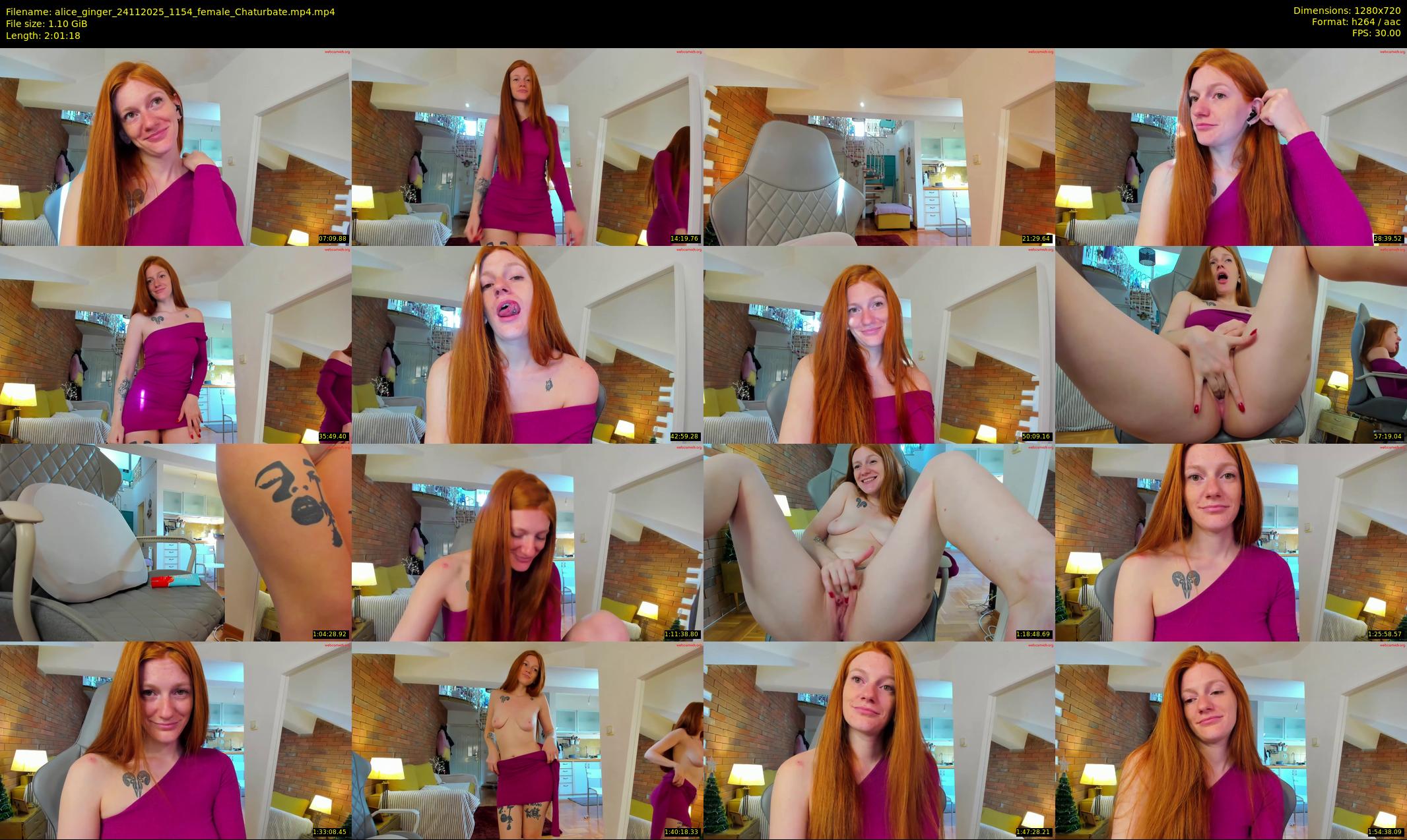 alice_ginger — 122 minute Chaturbate female cam show recording, 720p, Nov 24, 2025