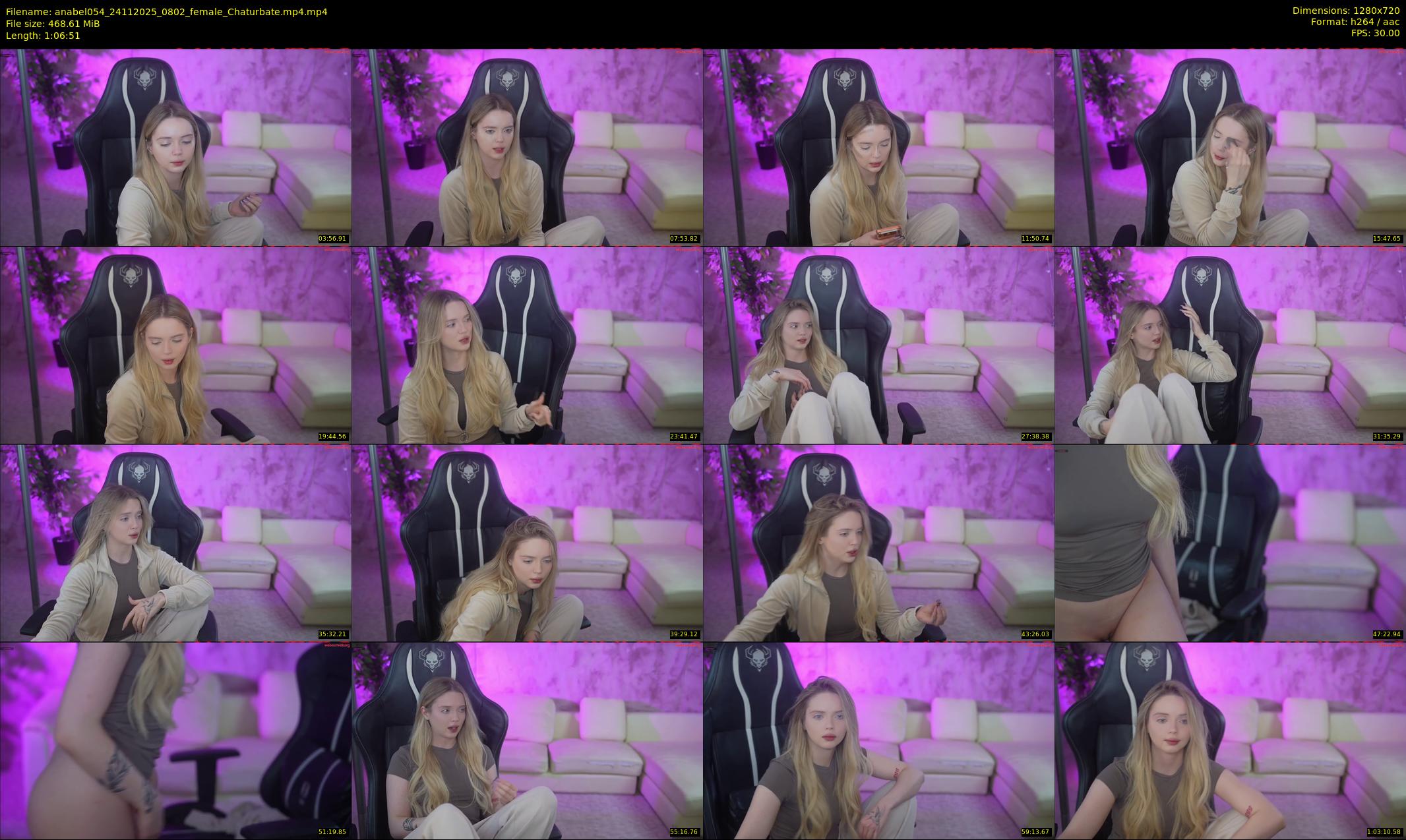 anabel054 — 67 minute Chaturbate female cam show recording, 720p, Nov 24, 2025