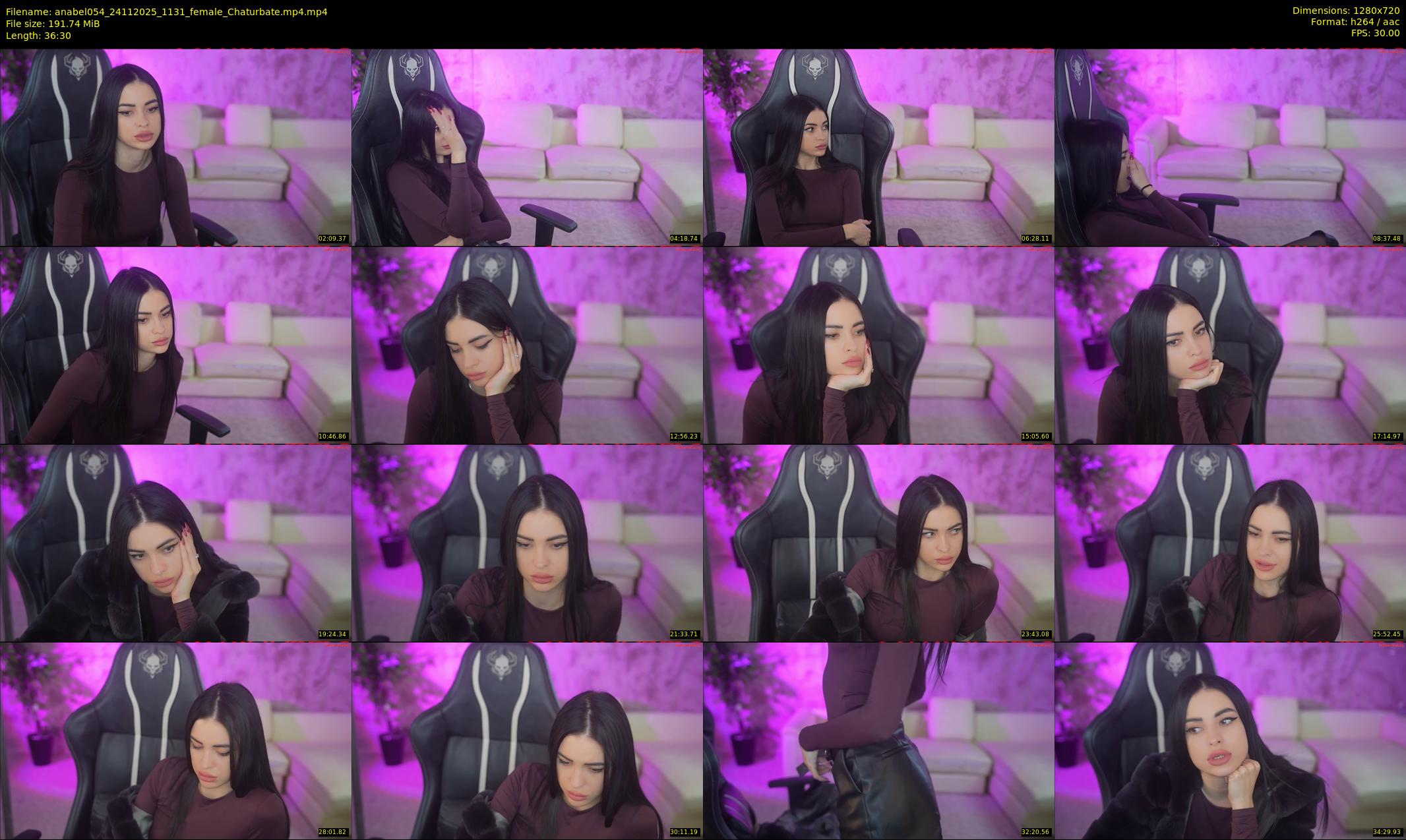 anabel054 — 37 minute Chaturbate female cam show recording, 720p, Nov 24, 2025