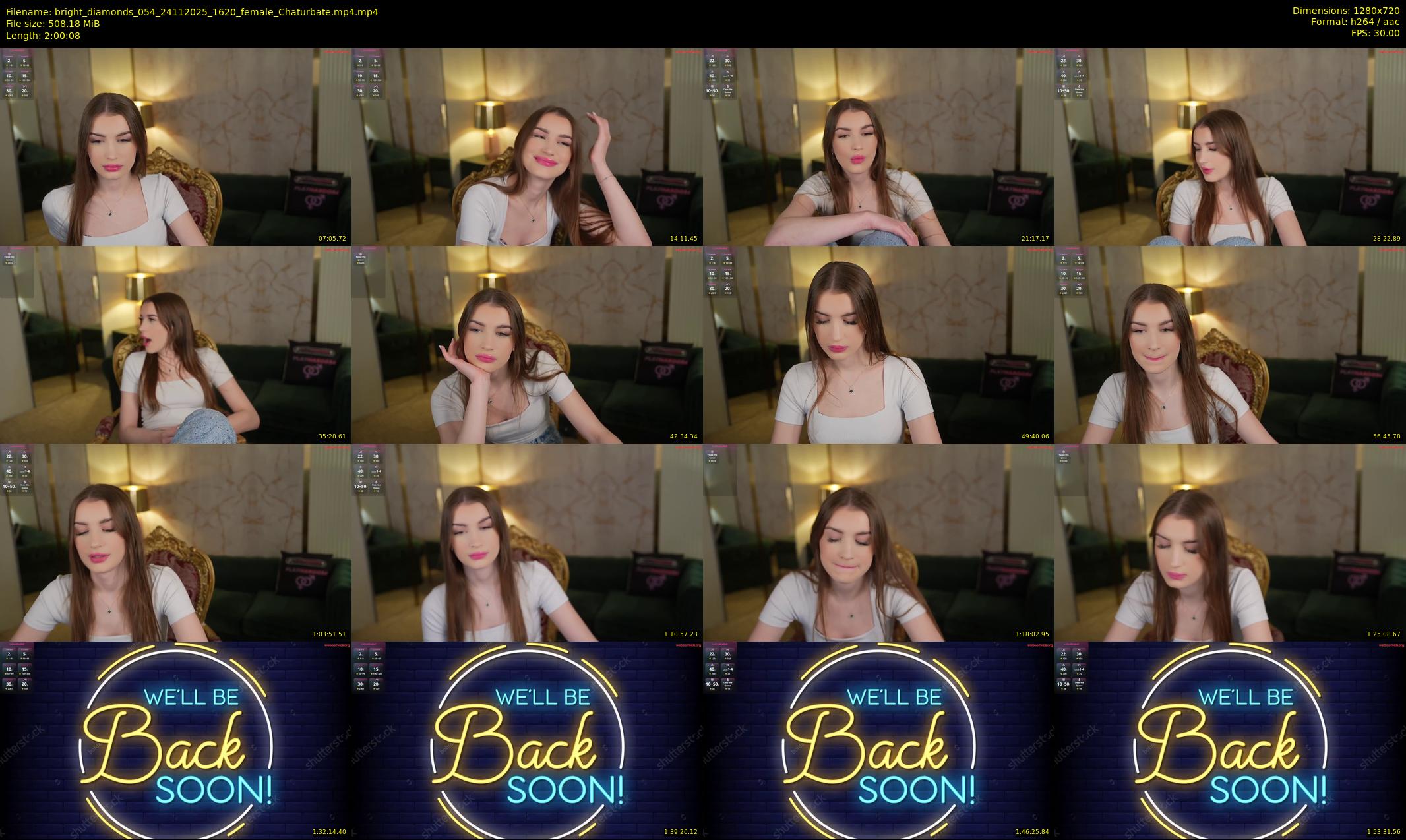 bright_diamonds_054 — 121 minute Chaturbate couple cam show recording, 720p, Nov 24, 2025