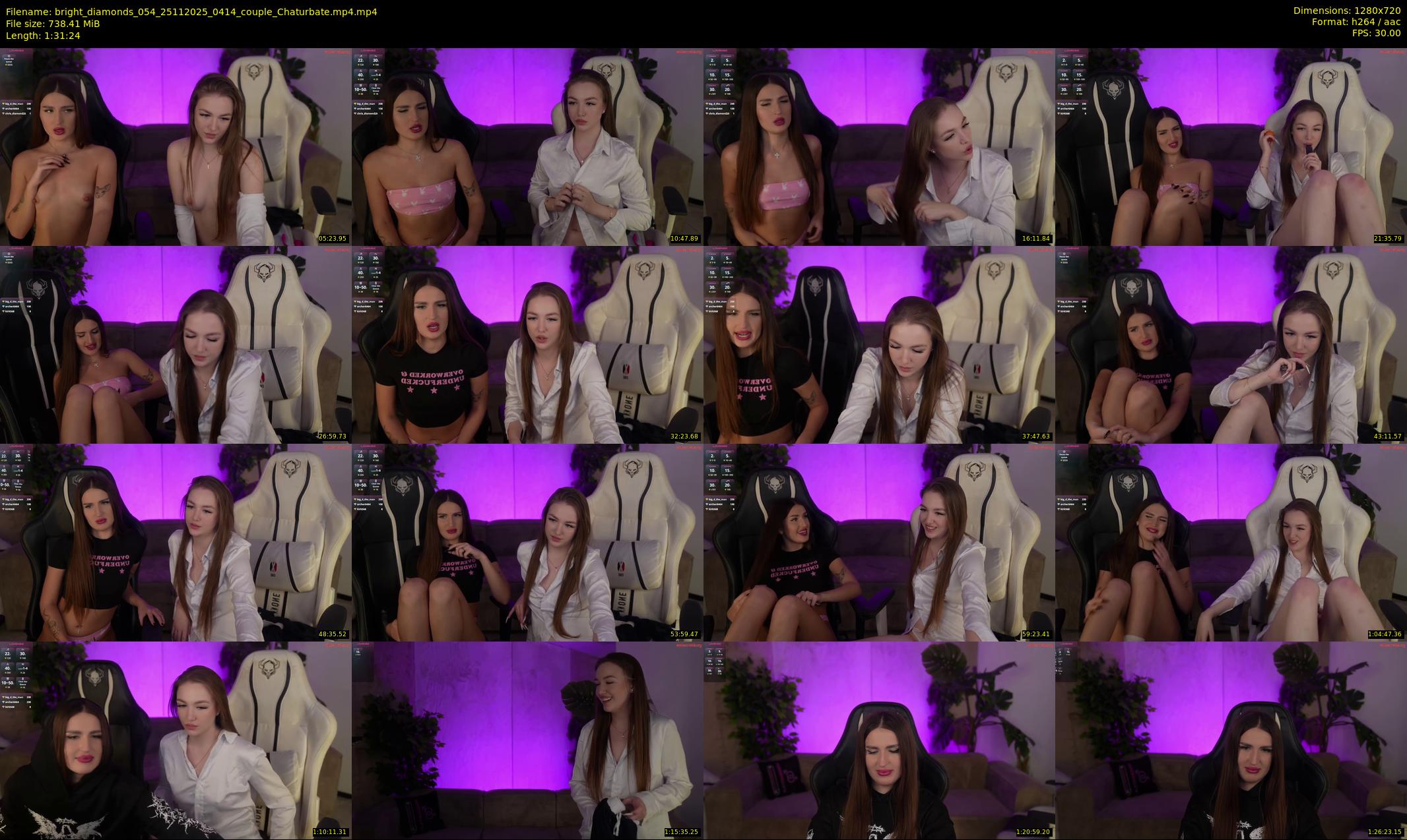 bright_diamonds_054 — 92 minute Chaturbate couple cam show recording, 720p, Nov 25, 2025