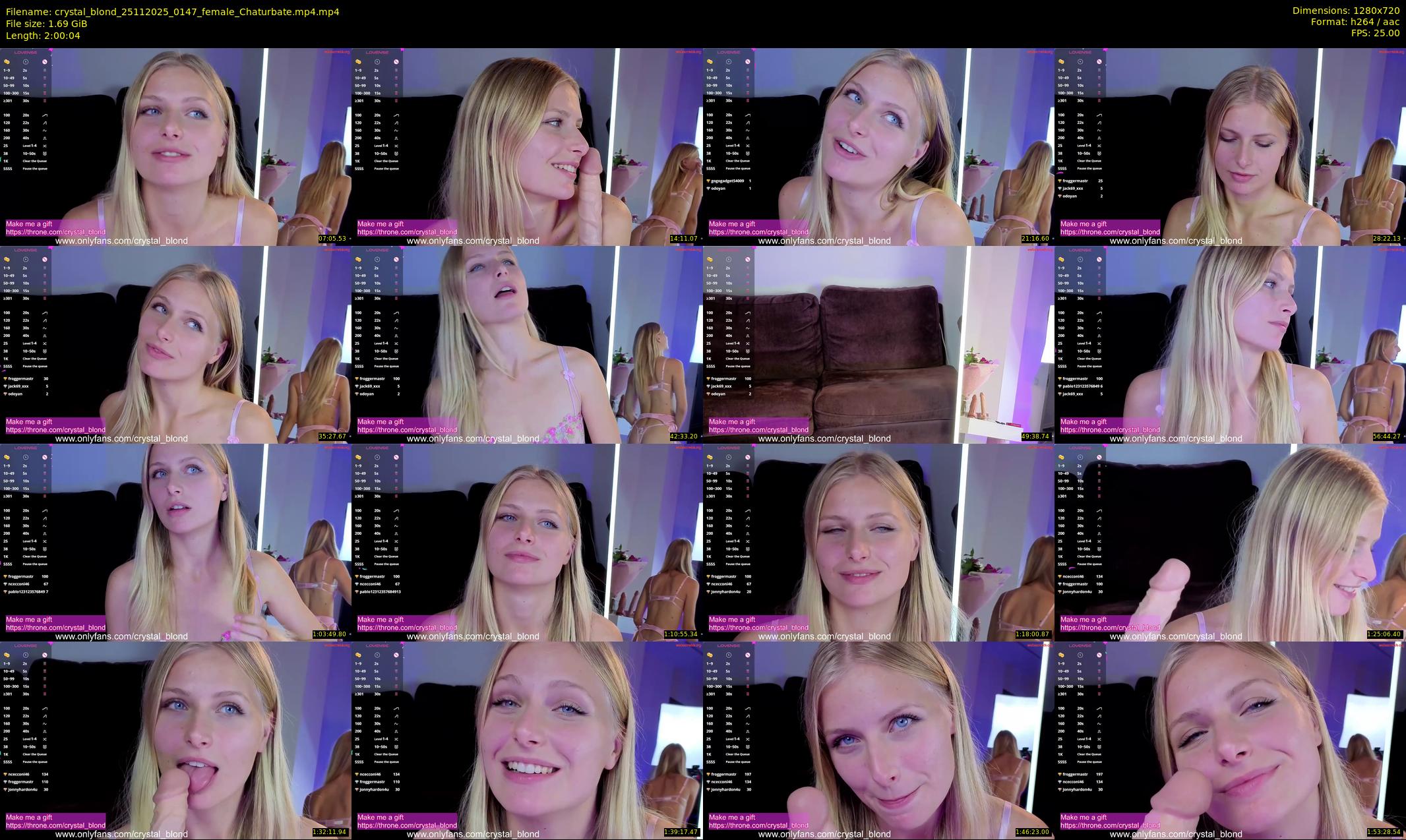 crystal_blond — 121 minute Chaturbate female cam show recording, 720p, Nov 25, 2025
