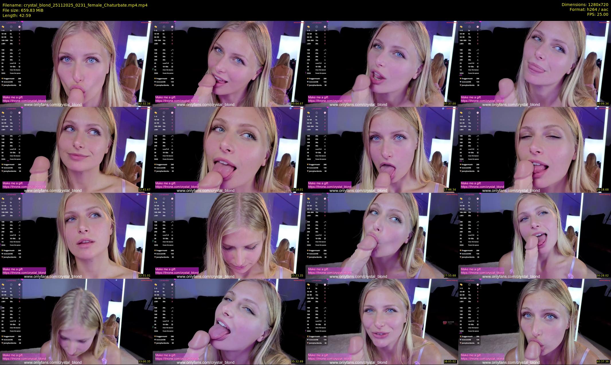 crystal_blond — 43 minute Chaturbate female cam show recording, 720p, Nov 25, 2025