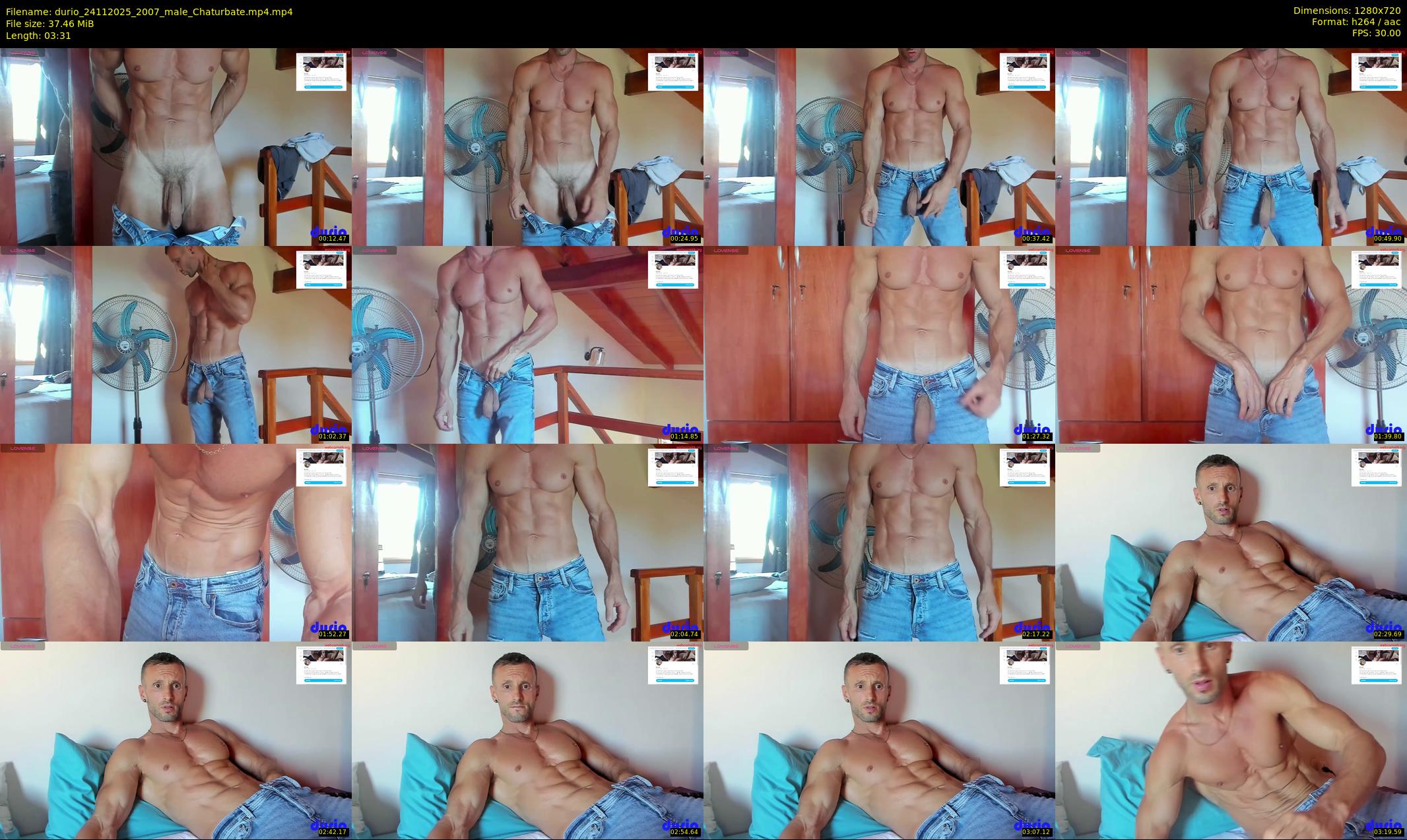 durio — 4 minute Chaturbate male cam show recording, 720p, Nov 24, 2025