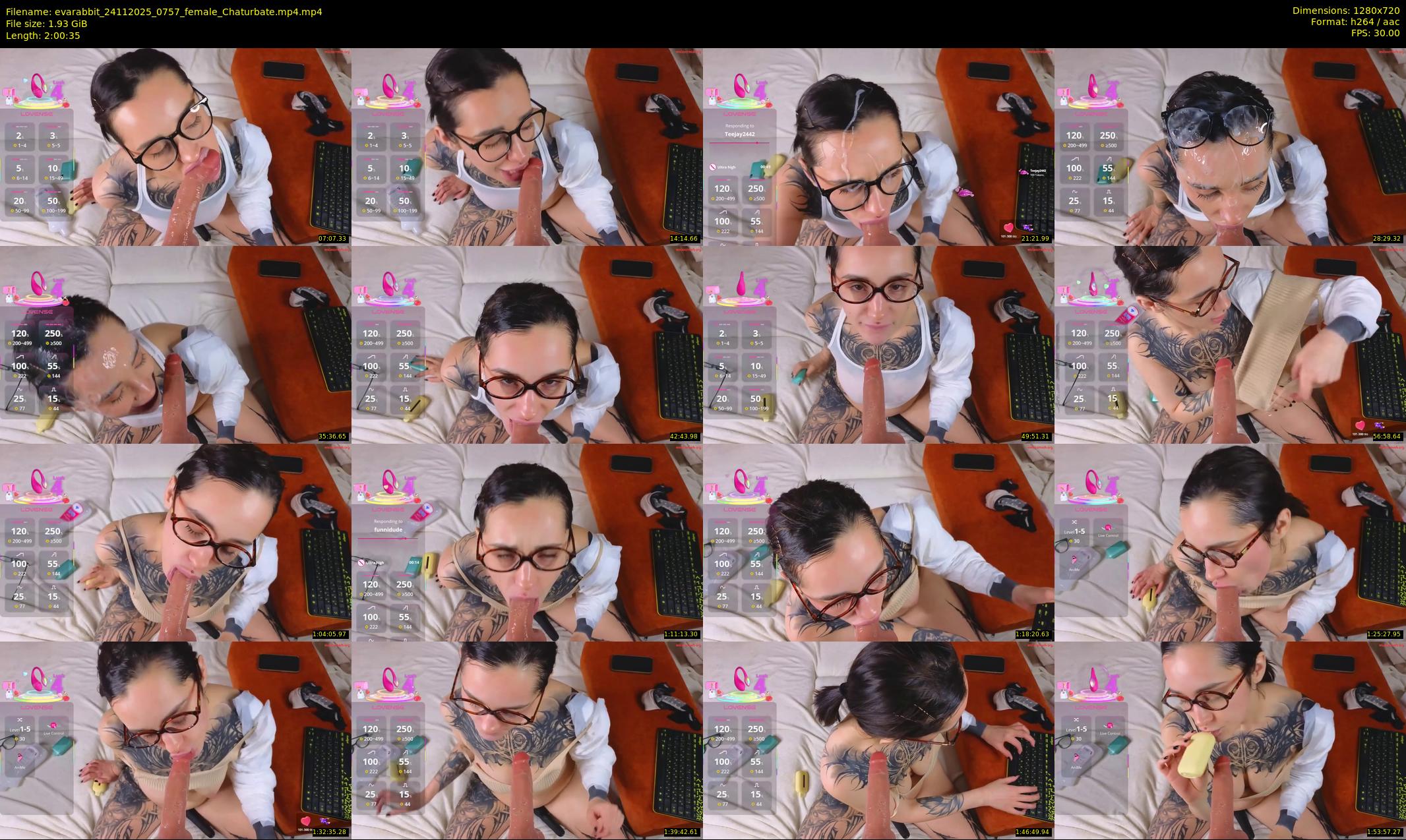 evarabbit — 121 minute Chaturbate female cam show recording, 720p, Nov 24, 2025