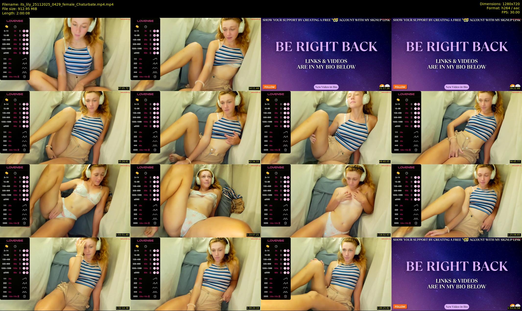 its_lily — 121 minute Chaturbate female cam show recording, 720p, Nov 25, 2025