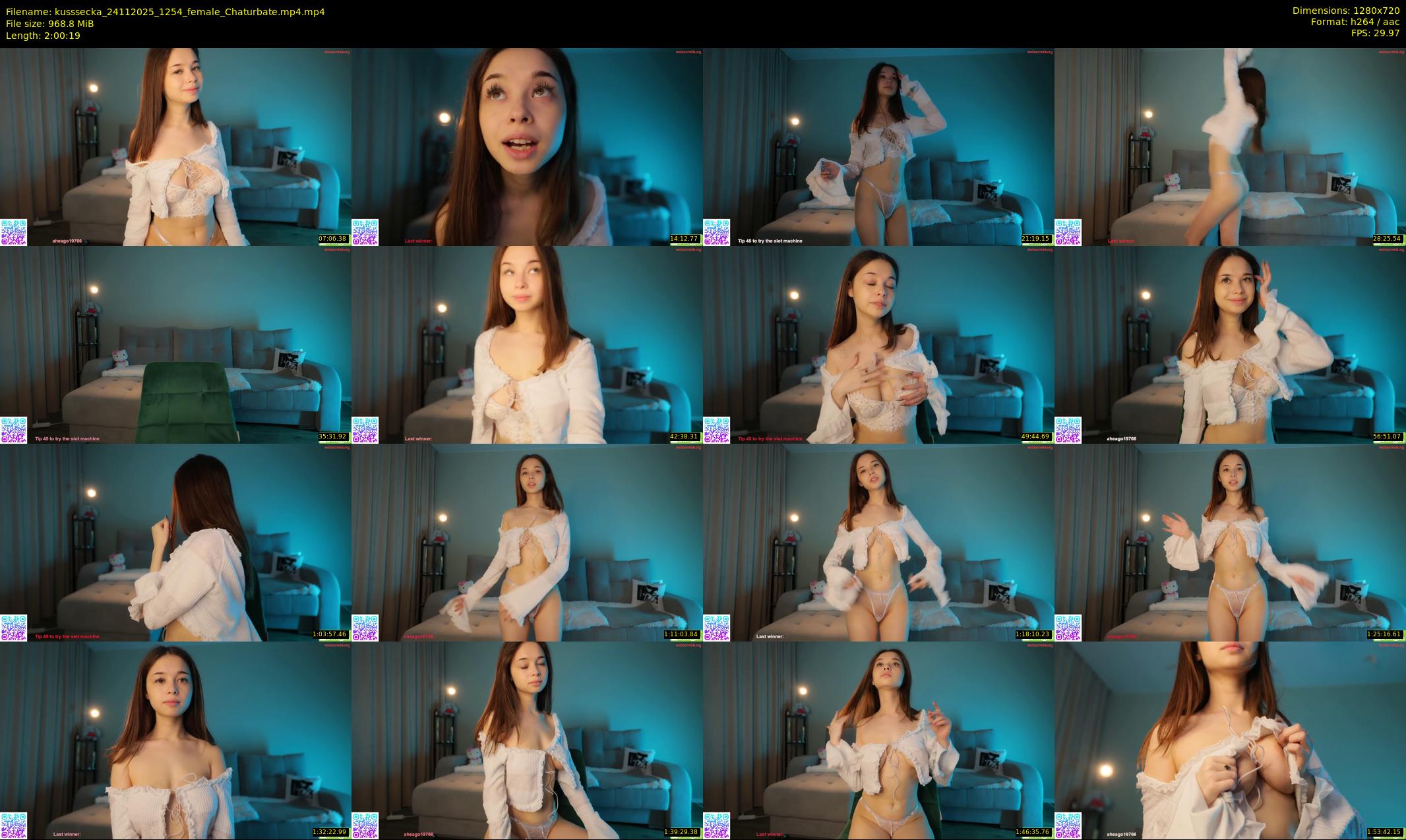 kusssecka — 121 minute Chaturbate female cam show recording, 720p, Nov 24, 2025