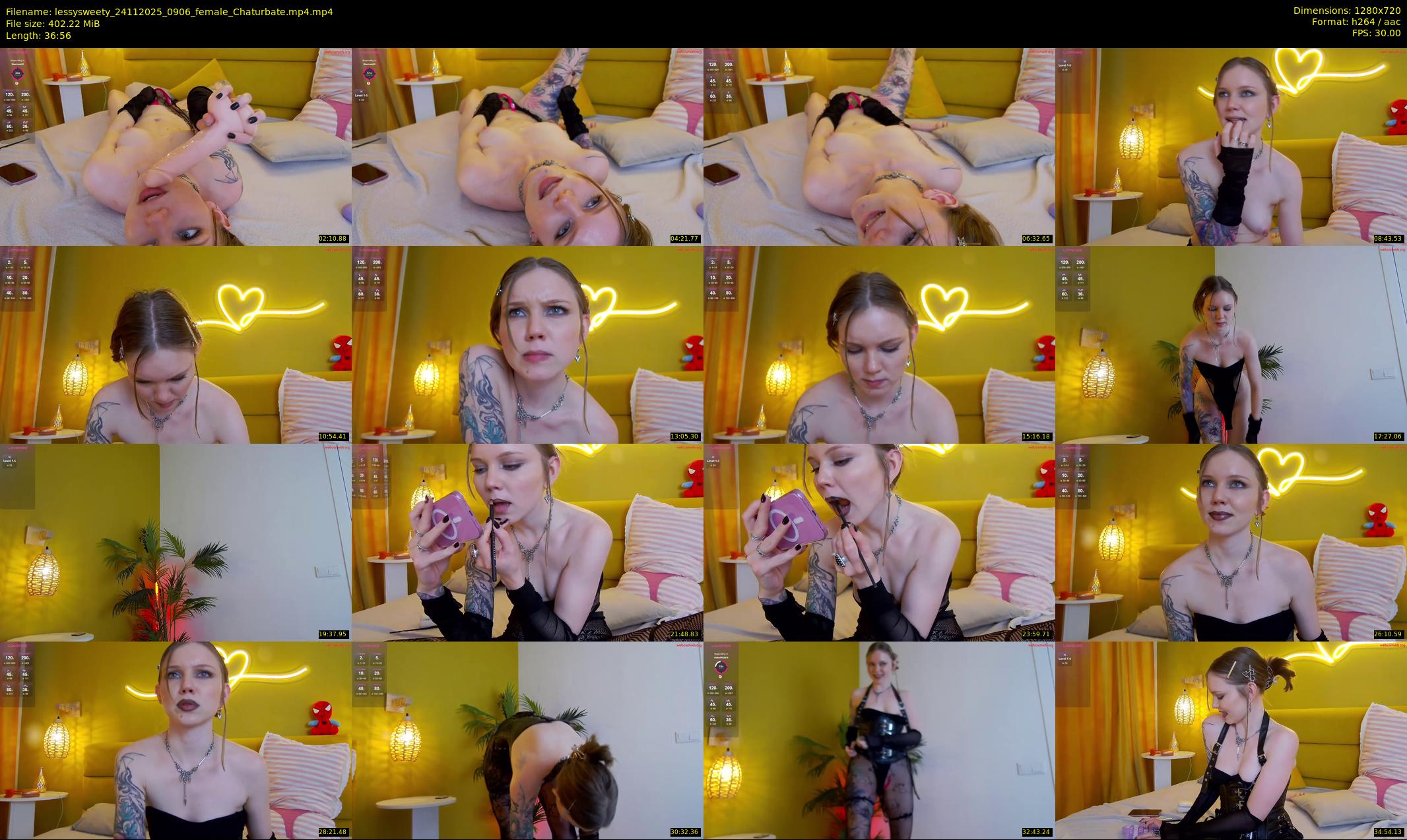 lessysweety — 37 minute Chaturbate female cam show recording, 720p, Nov 24, 2025