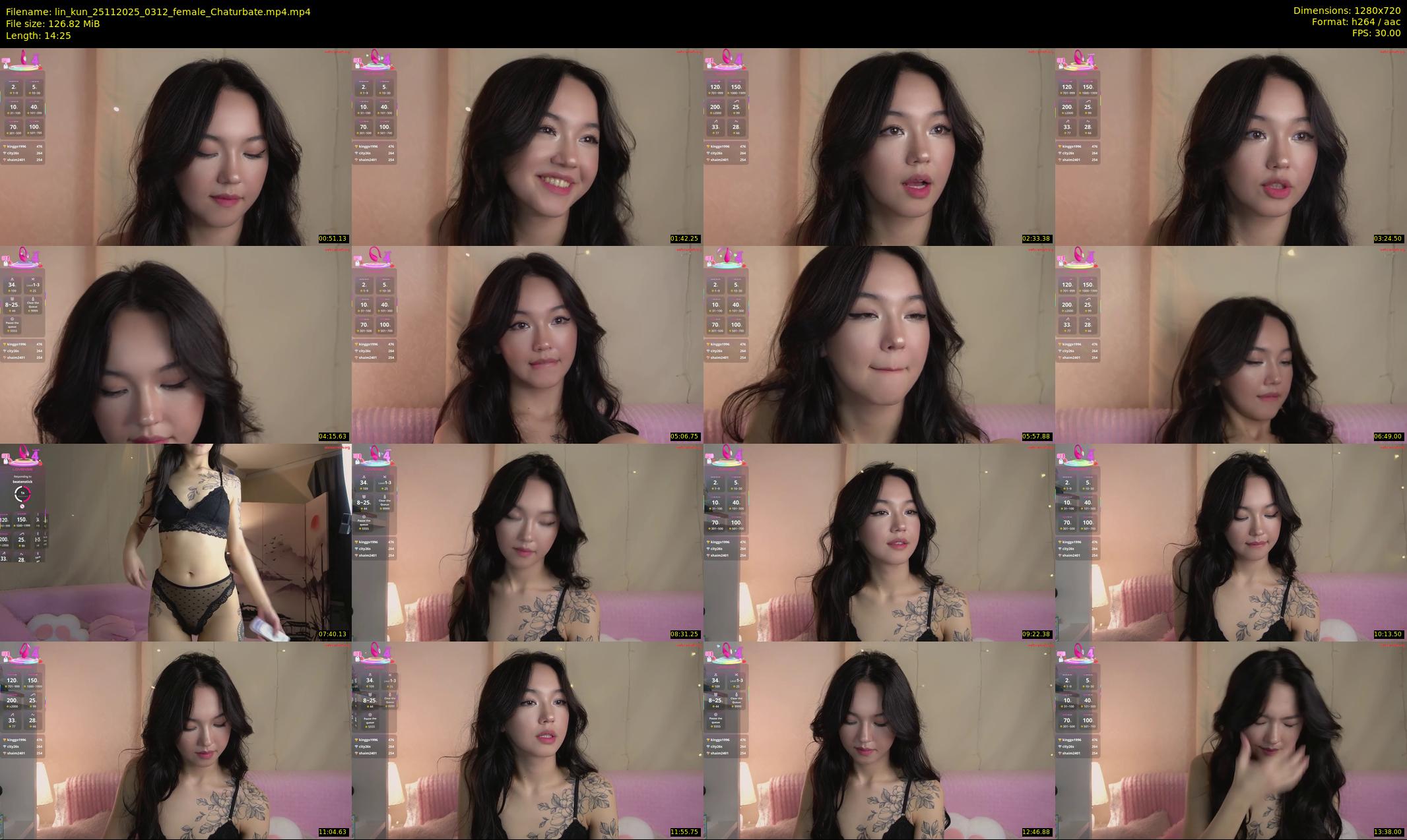 lin_kun — 15 minute Chaturbate female cam show recording, 720p, Nov 25, 2025