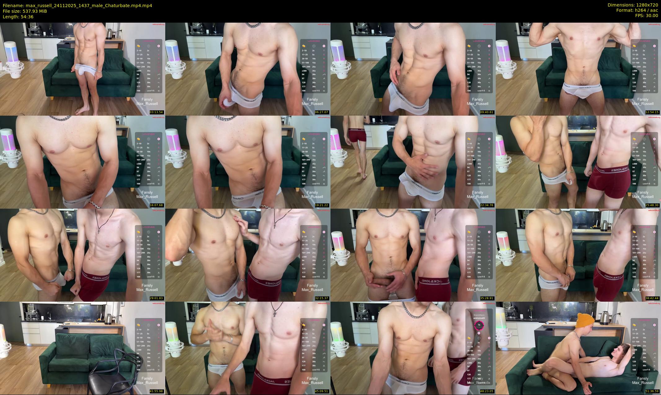 max_russell — 55 minute Chaturbate male cam show recording, 720p, Nov 24, 2025