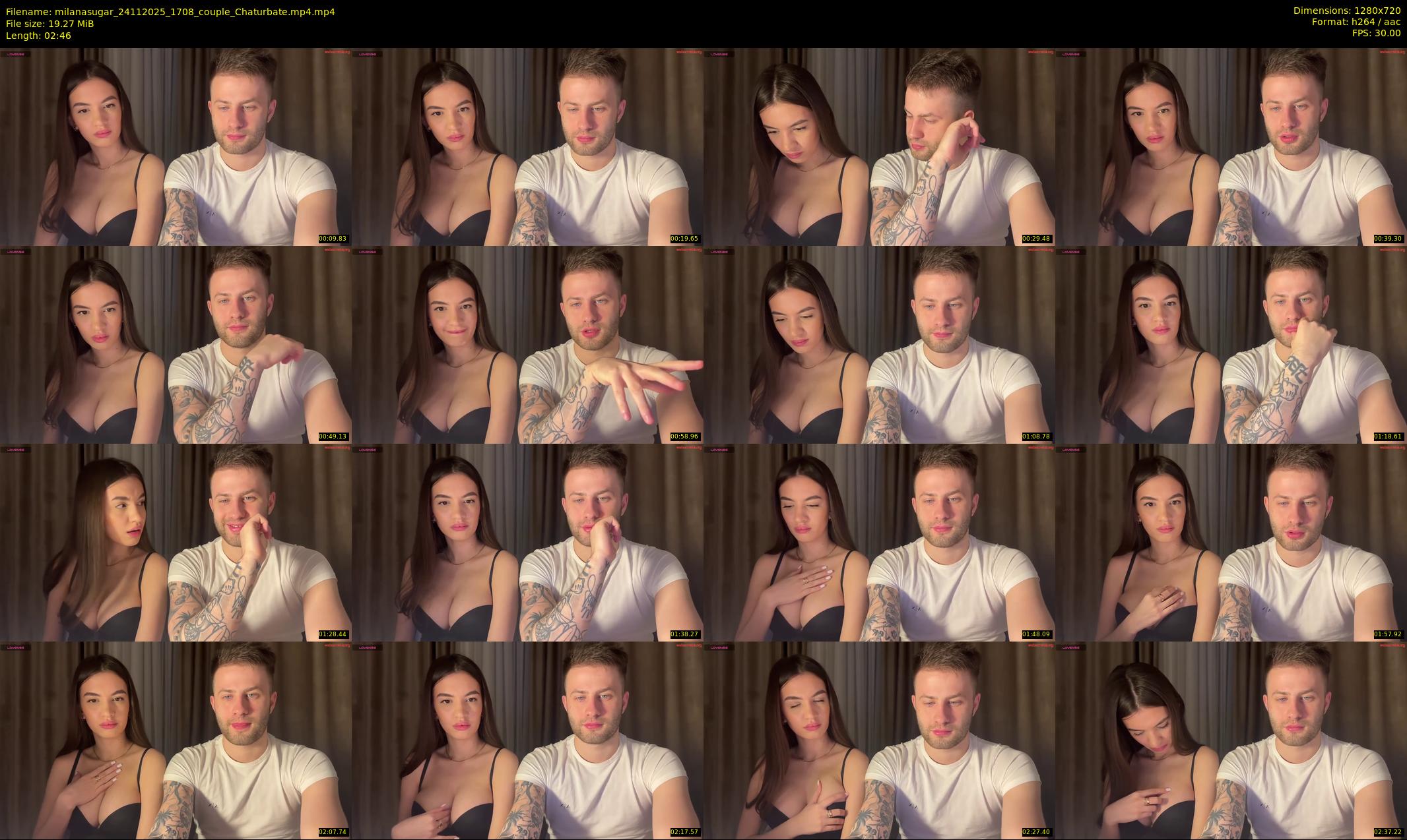 milanasugar — 3 minute Chaturbate couple cam show recording, 720p, Nov 24, 2025