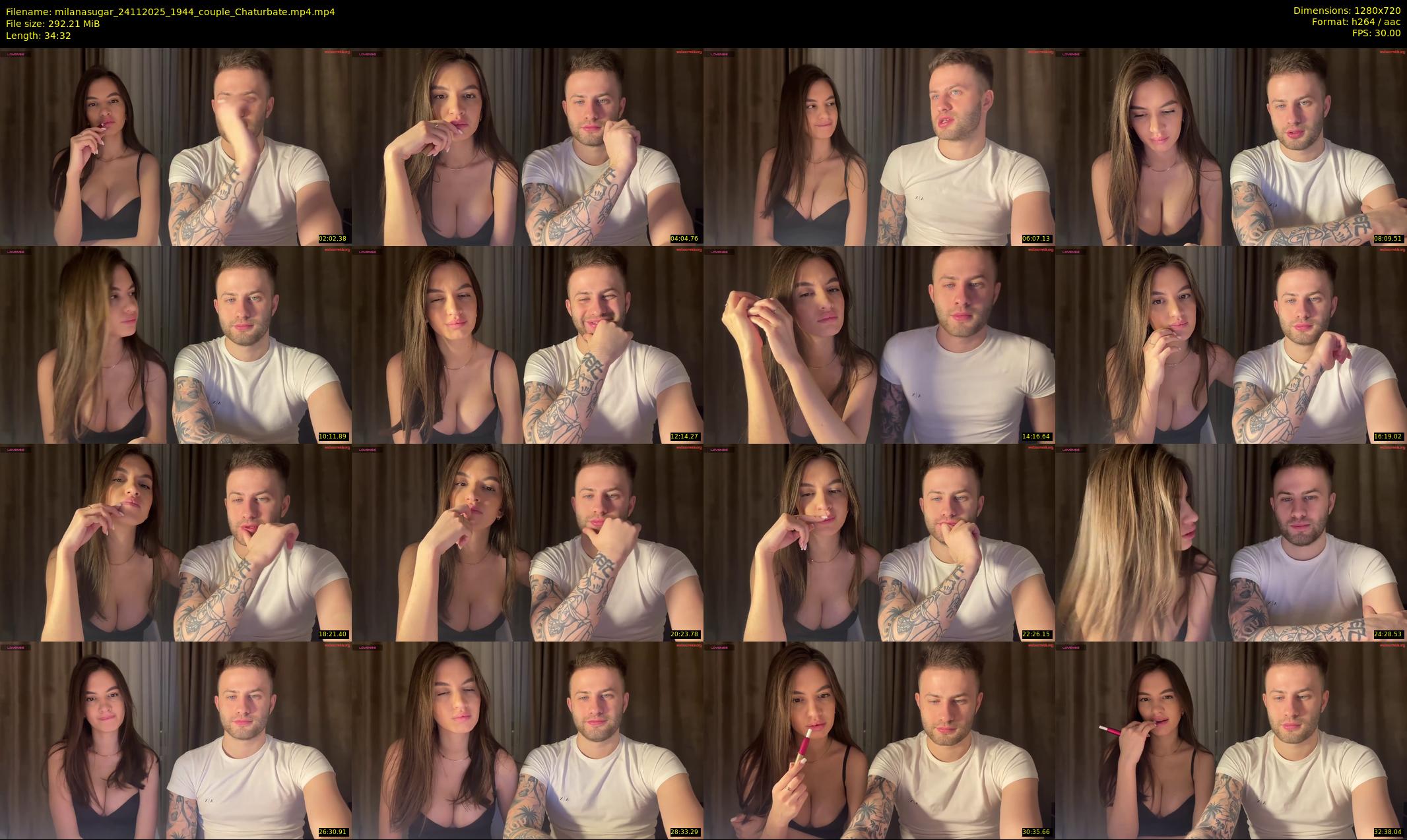 milanasugar — 35 minute Chaturbate couple cam show recording, 720p, Nov 24, 2025