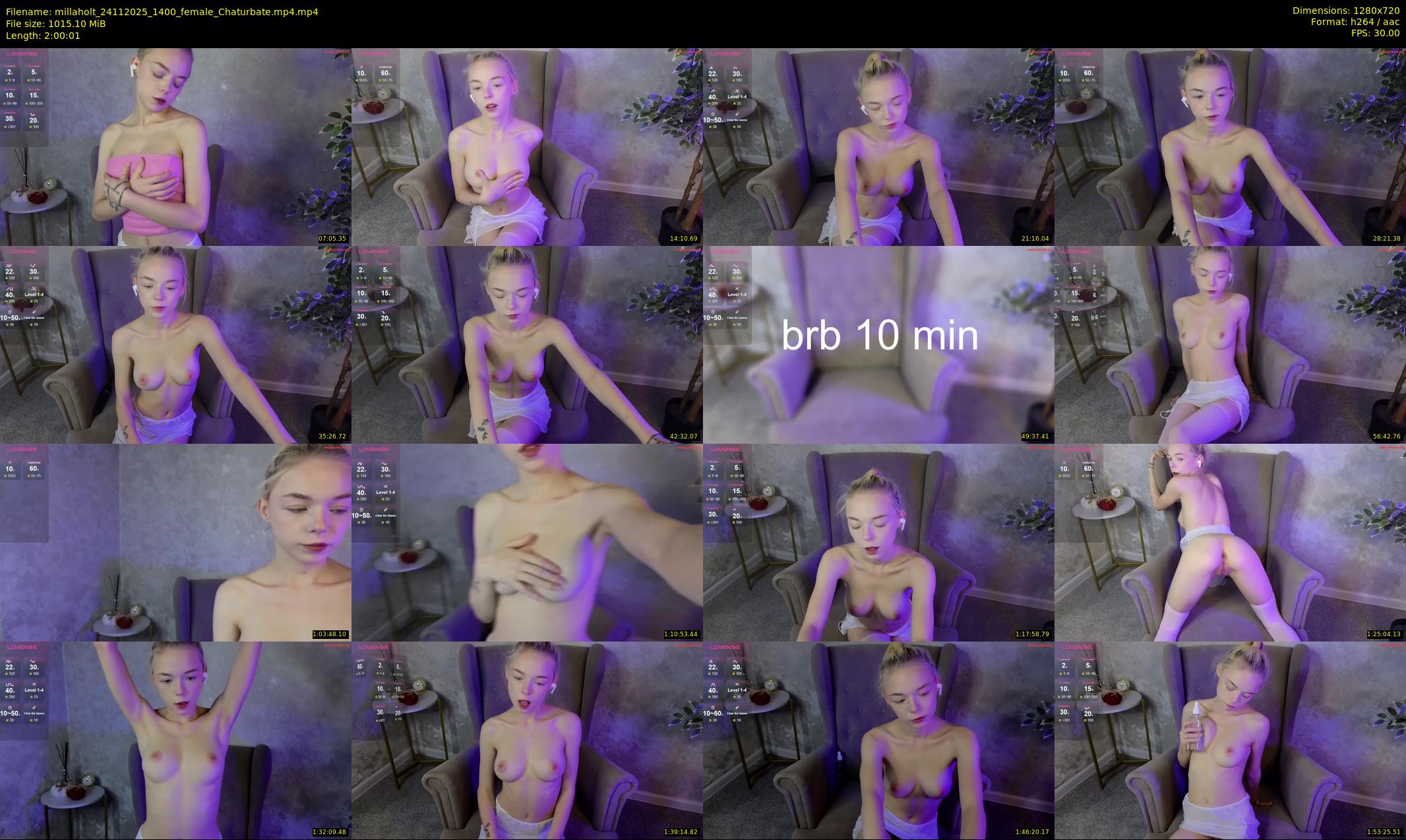 millaholt — 121 minute Chaturbate female cam show recording, 720p, Nov 24, 2025