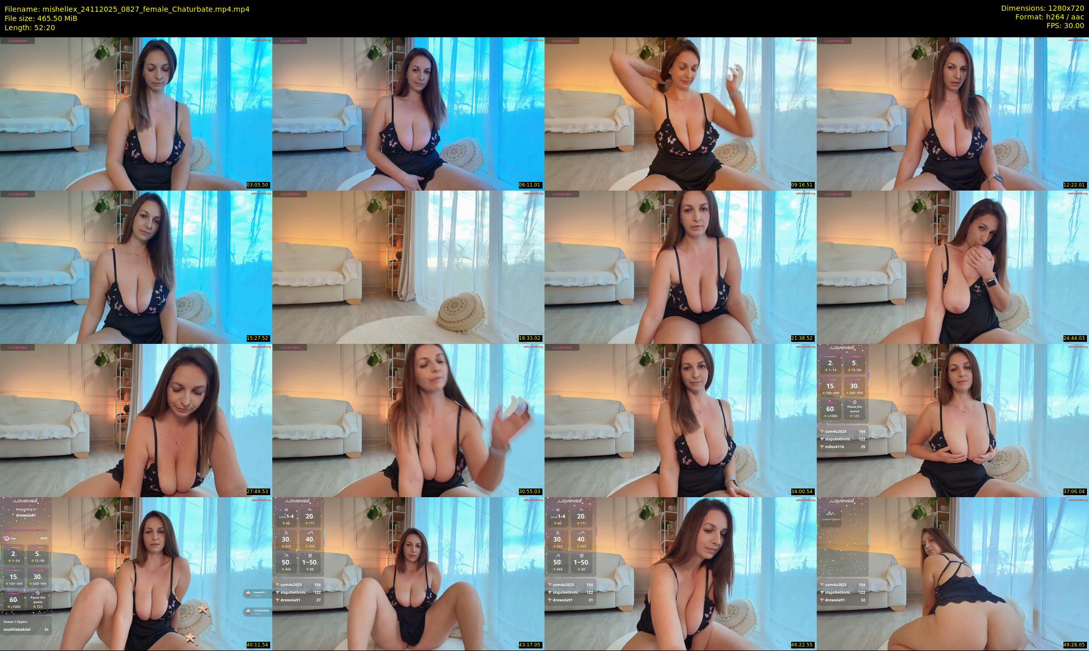 mishellex — 53 minute Chaturbate female cam show recording, 720p, Nov 24, 2025
