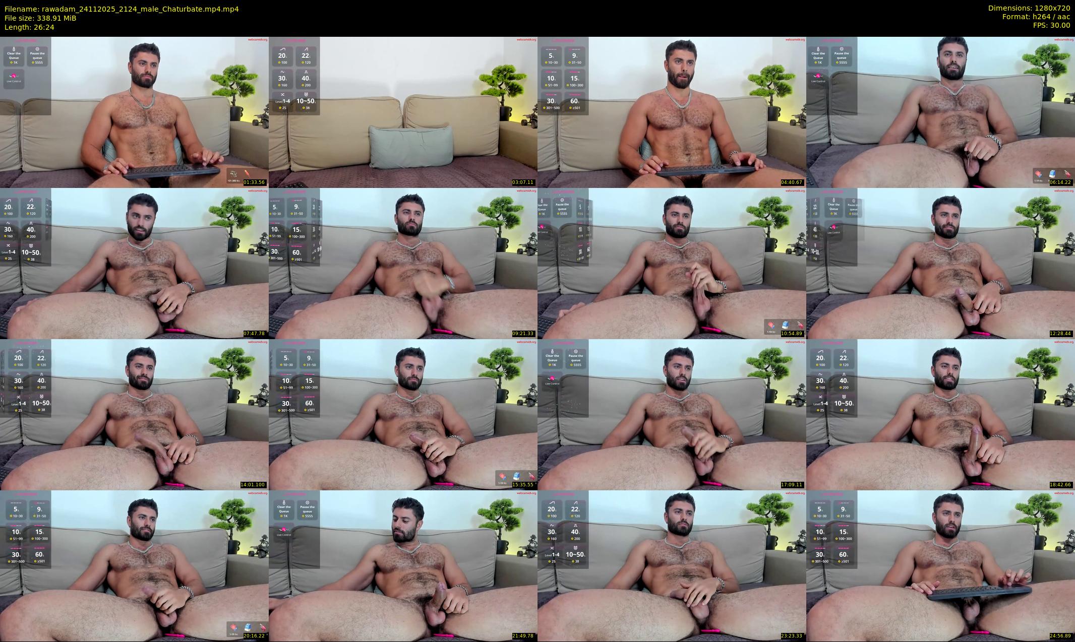 rawadam — 27 minute Chaturbate male cam show recording, 720p, Nov 24, 2025