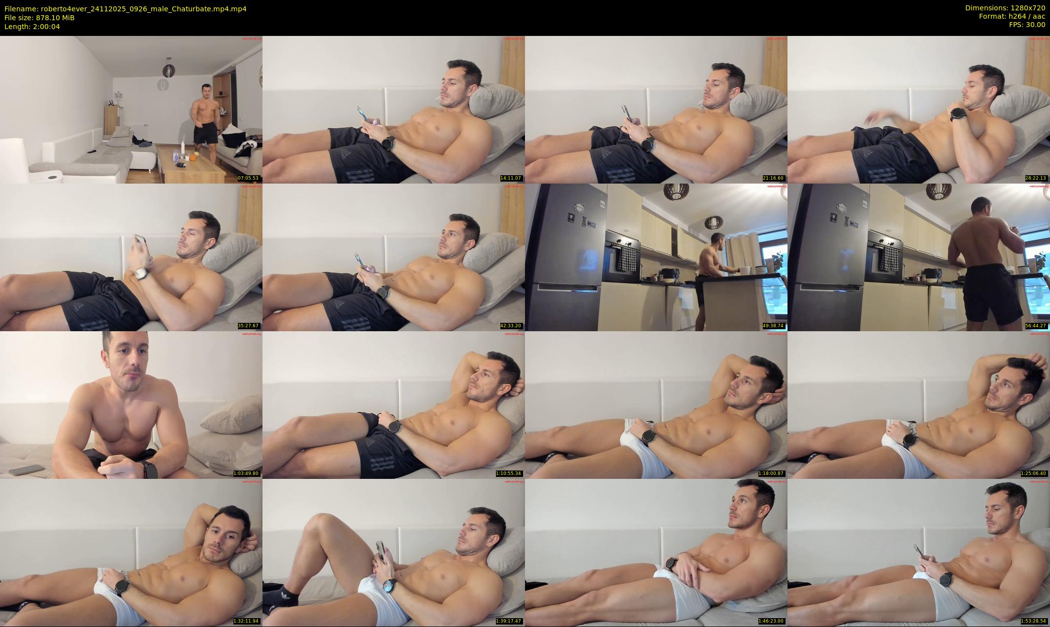 roberto4ever — 121 minute Chaturbate male cam show recording, 720p, Nov 24, 2025