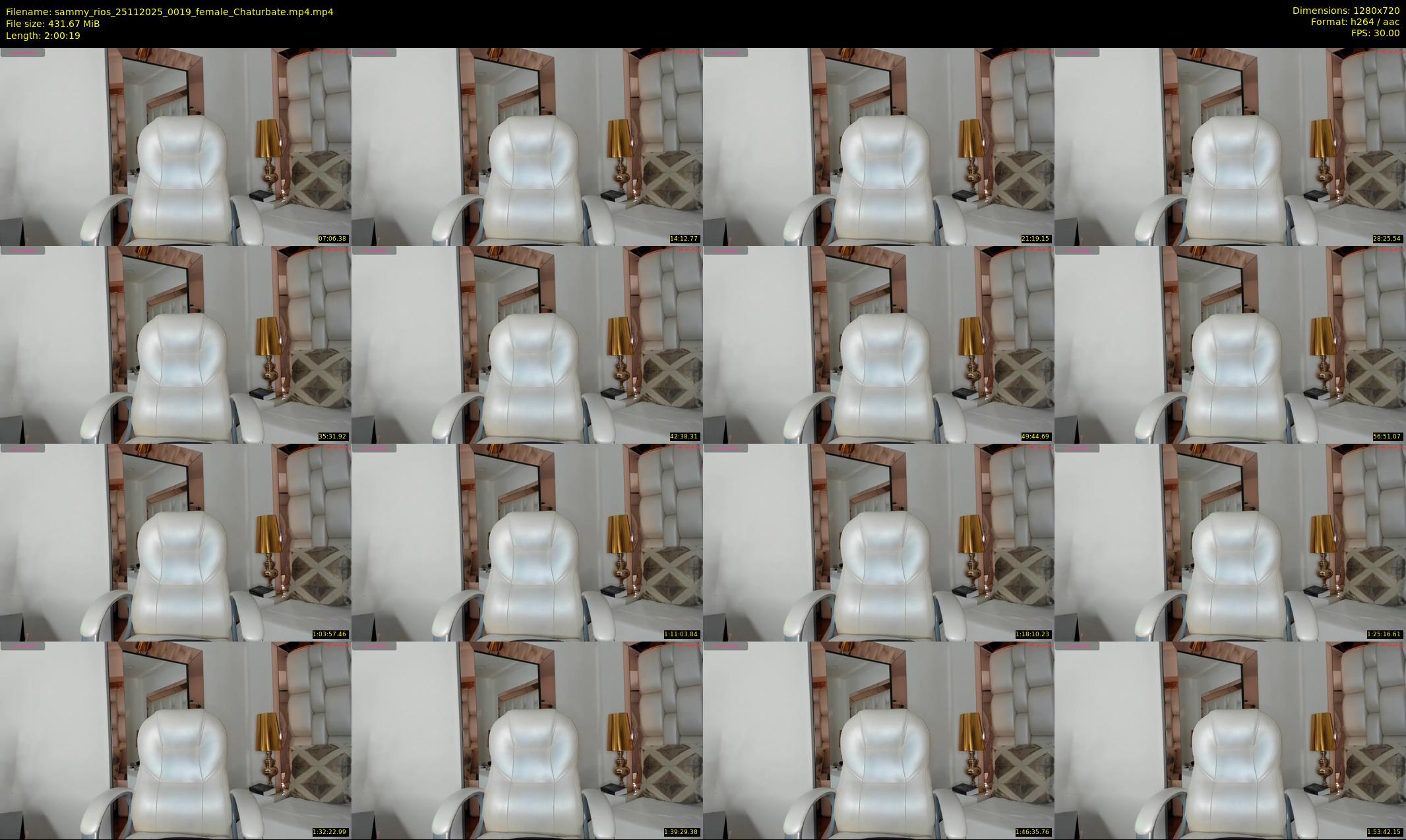 sammy_rios — 121 minute Chaturbate female cam show recording, 720p, Nov 25, 2025