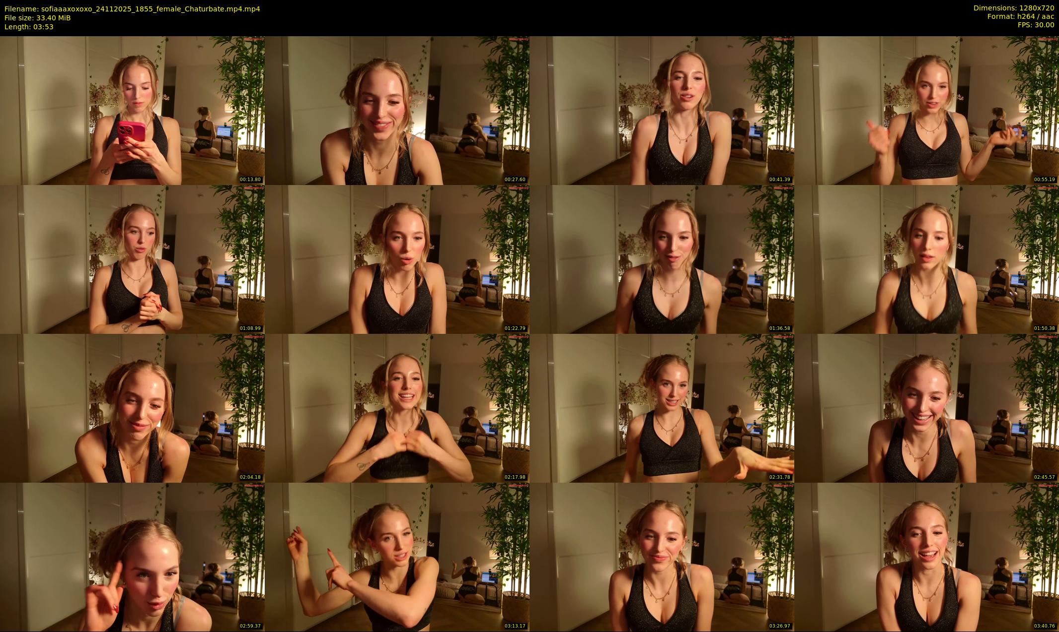 sofiaaaxoxoxo — 4 minute Chaturbate female cam show recording, 720p, Nov 24, 2025