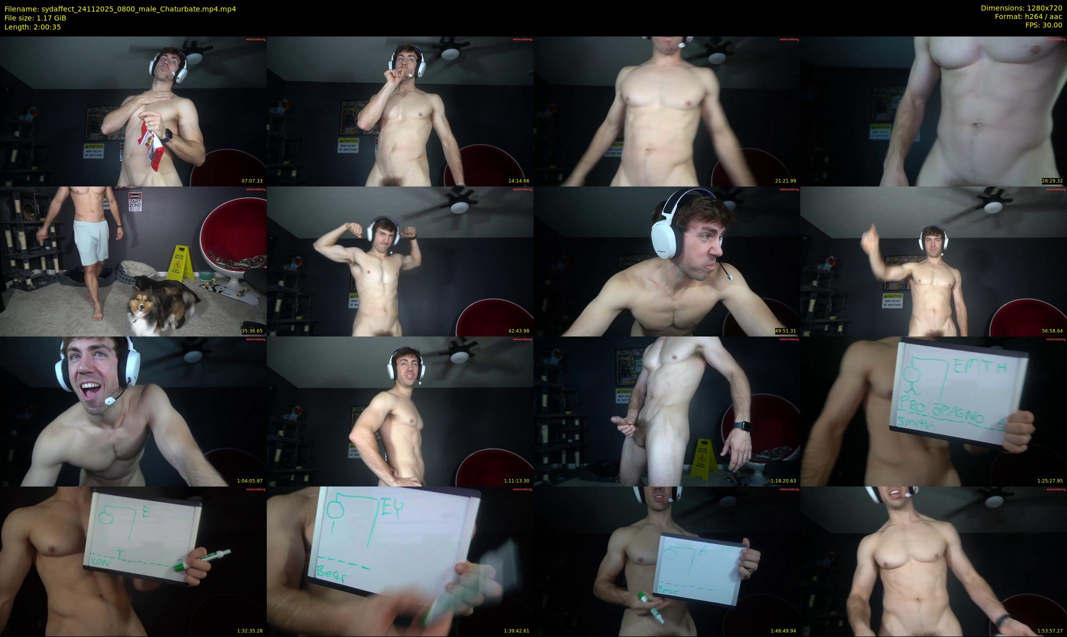 sydaffect — 121 minute Chaturbate male cam show recording, 720p, Nov 24, 2025