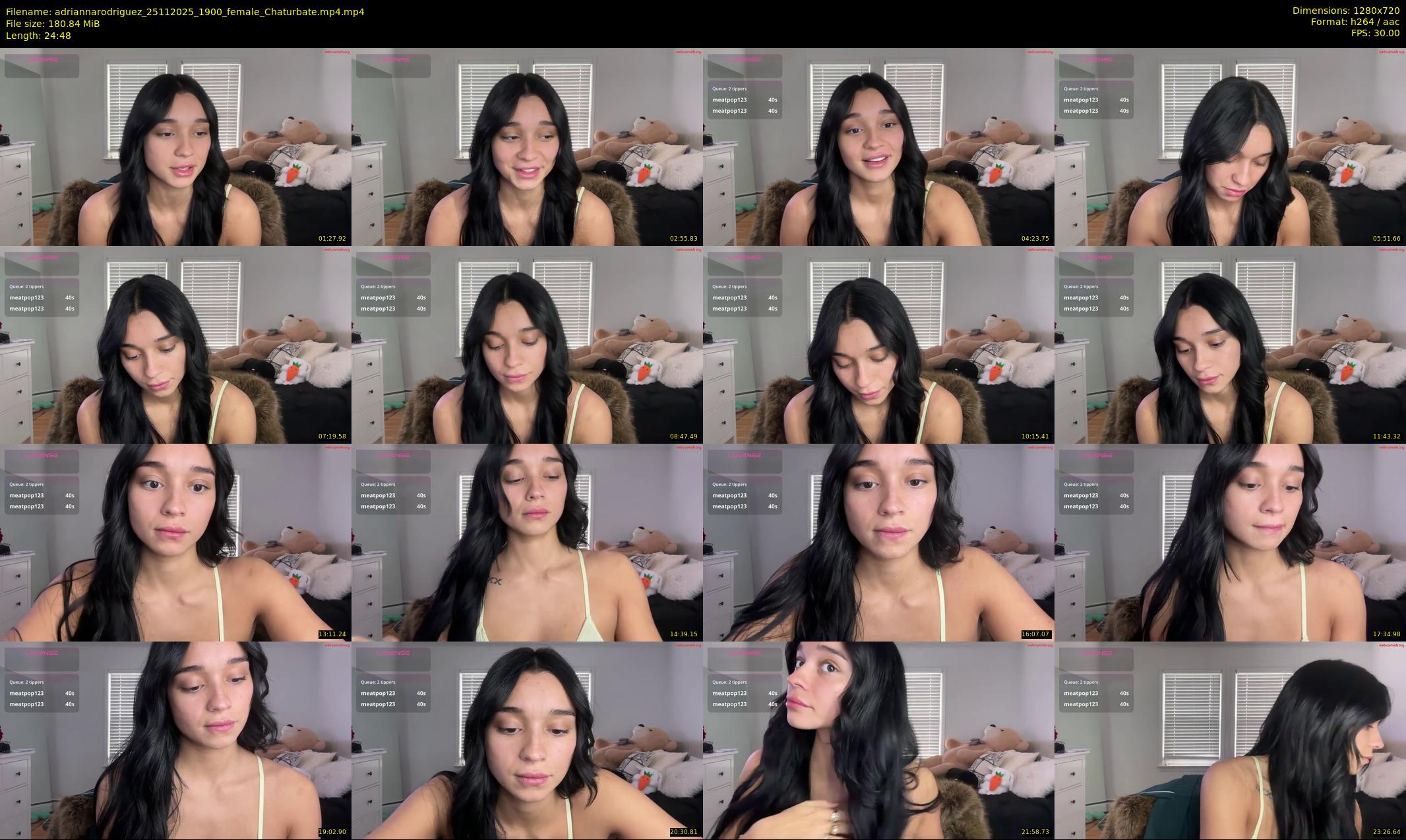 adriannarodriguez — 25 minute Chaturbate female cam show recording, 720p, Nov 25, 2025