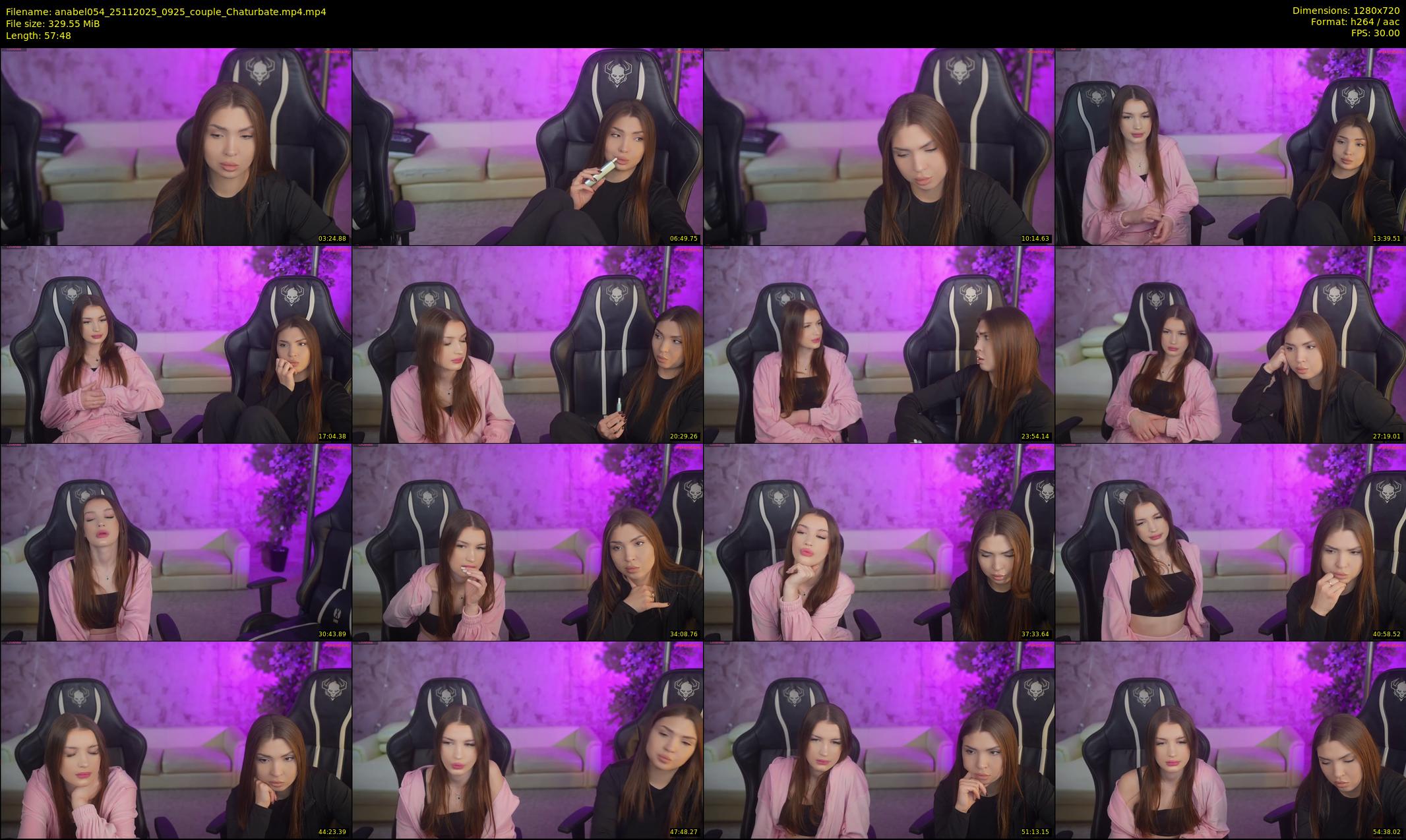 anabel054 — 58 minute Chaturbate female cam show recording, 720p, Nov 25, 2025
