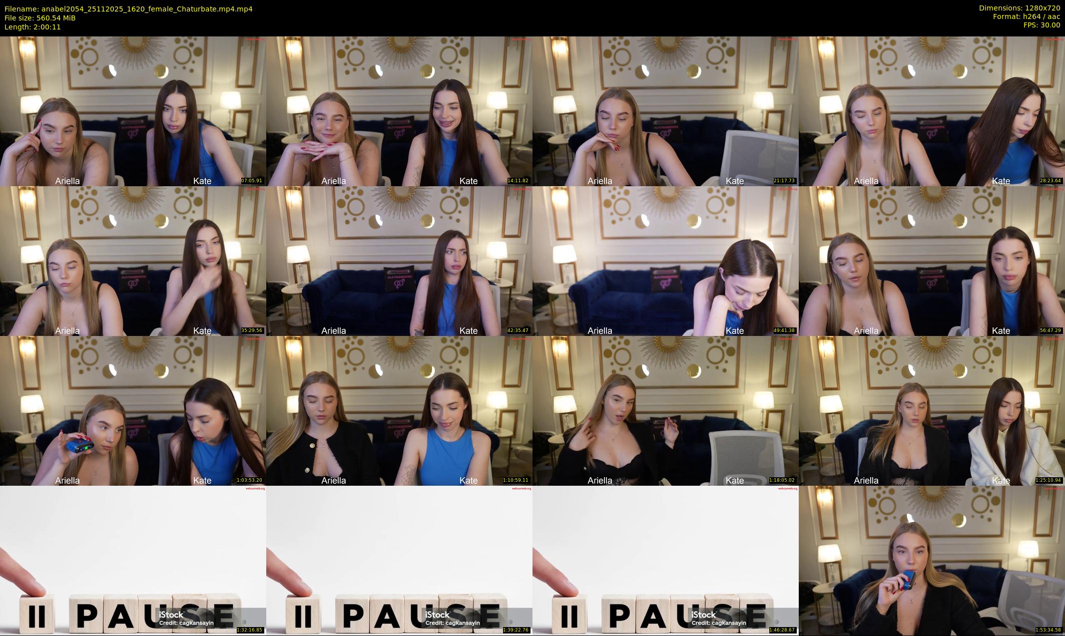 anabel2054 — 121 minute Chaturbate female cam show recording, 720p, Nov 25, 2025