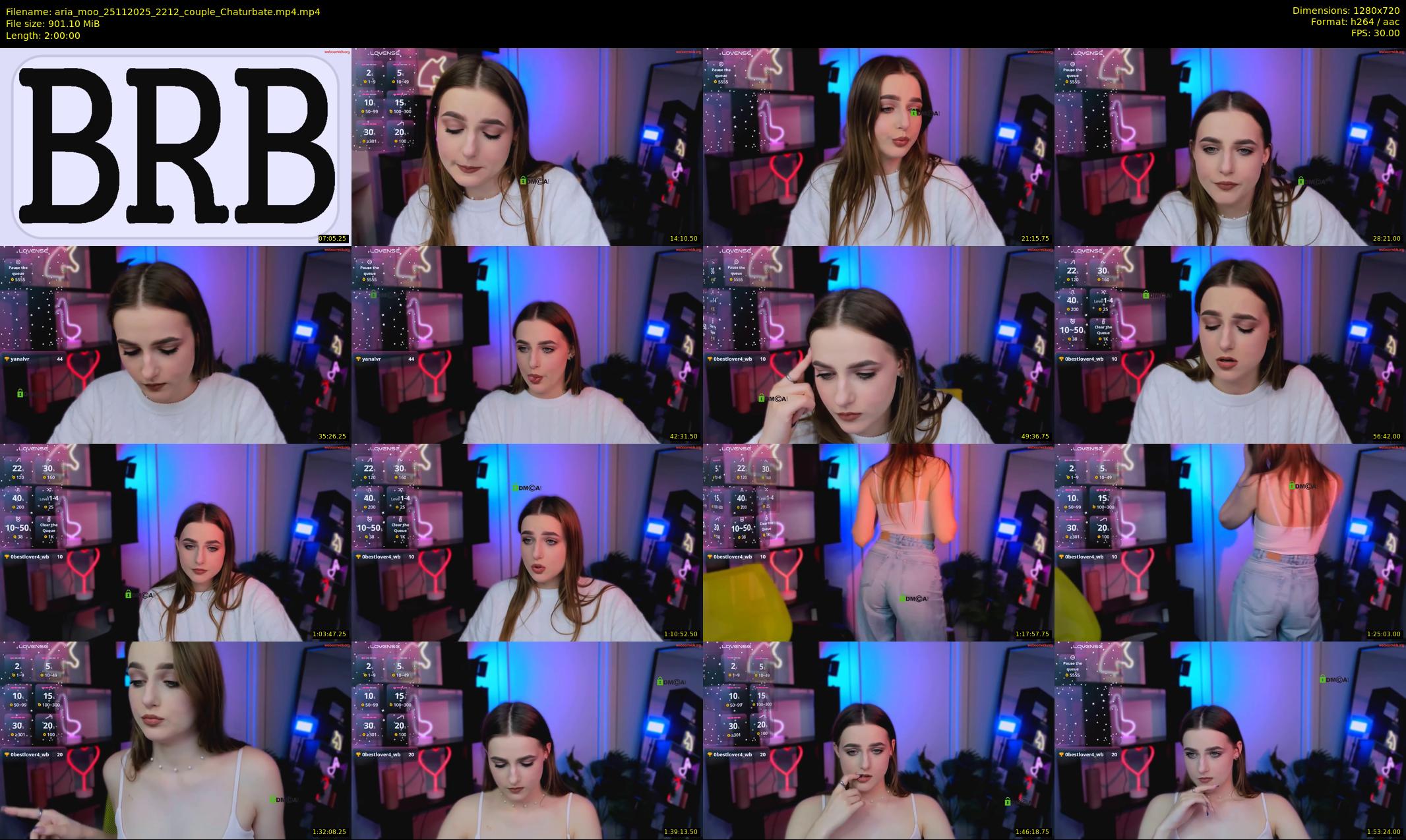 aria_moo — 120 minute Chaturbate couple cam show recording, 720p, Nov 25, 2025