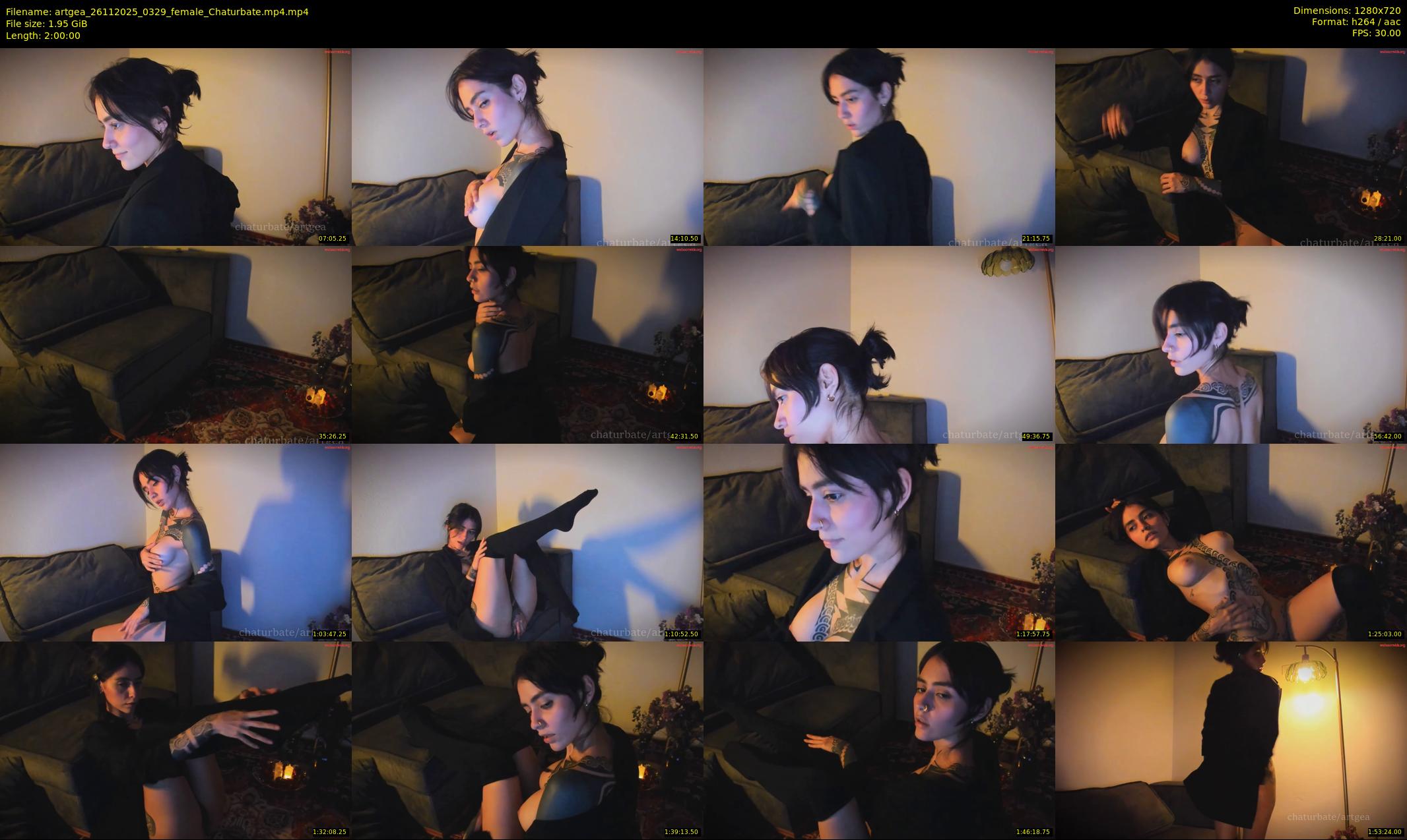 artgea — 120 minute Chaturbate female cam show recording, 720p, Nov 26, 2025