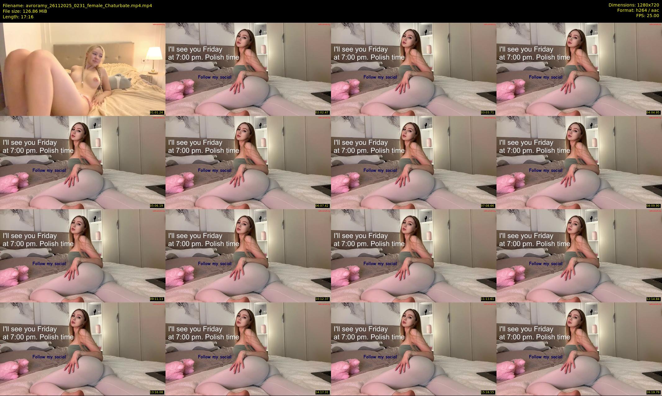 avroramy — 18 minute Chaturbate female cam show recording, 720p, Nov 26, 2025