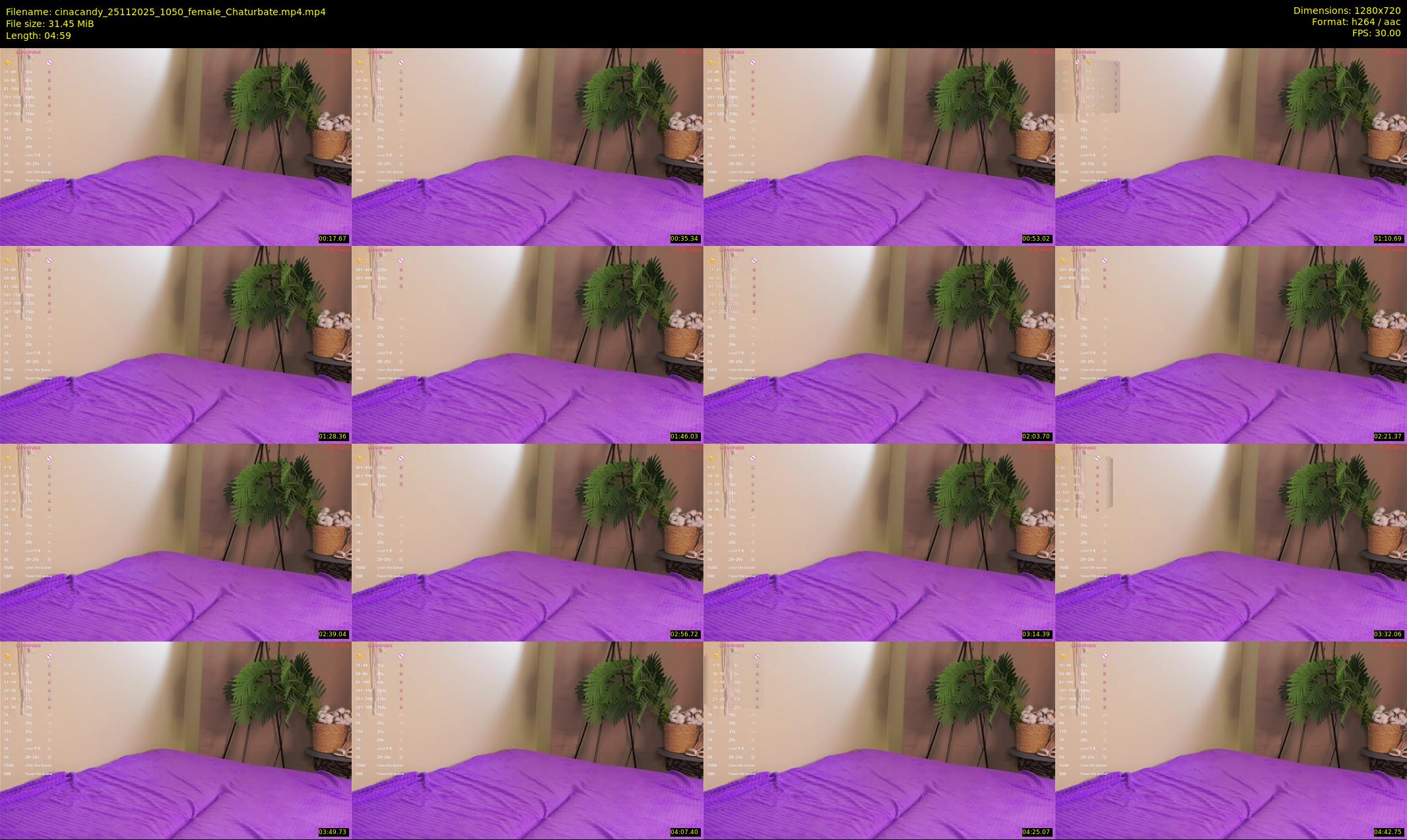 cinacandy — 5 minute Chaturbate female cam show recording, 720p, Nov 25, 2025