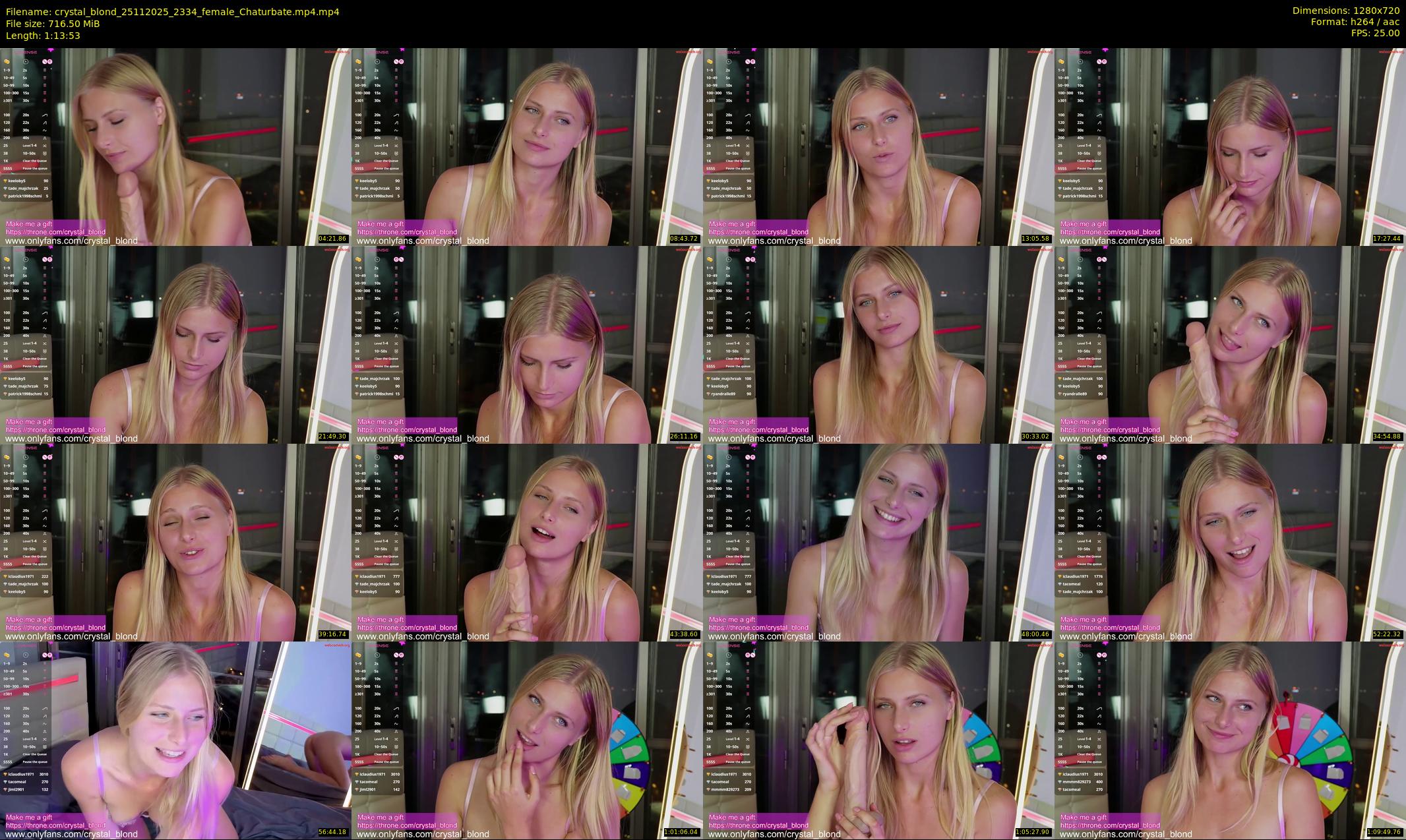 crystal_blond — 74 minute Chaturbate female cam show recording, 720p, Nov 25, 2025